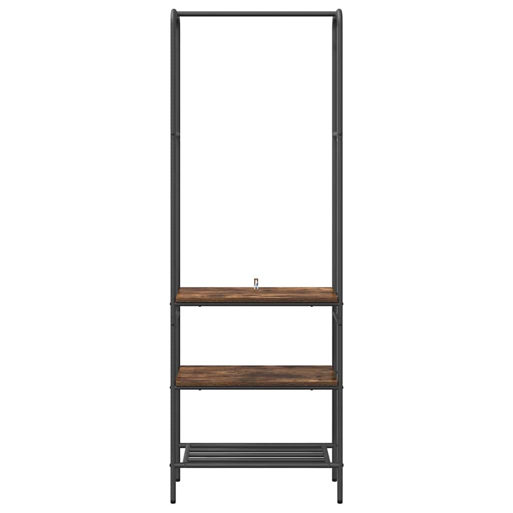 Clothes Rack Smoked Oak 60 x 30 x 171 cm Engineered Wood