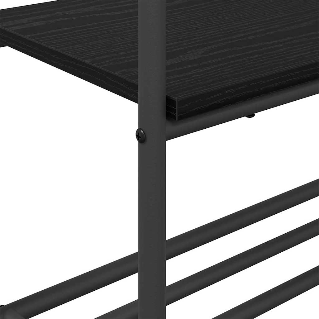 Clothes Rack Black Oak 77 x 30 x 171 cm Engineered Wood