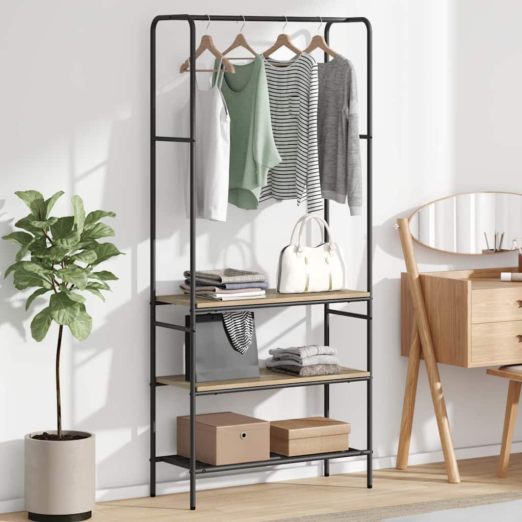 Clothes Rack Sonoma Oak 77 x 30 x 171 cm Engineered Wood