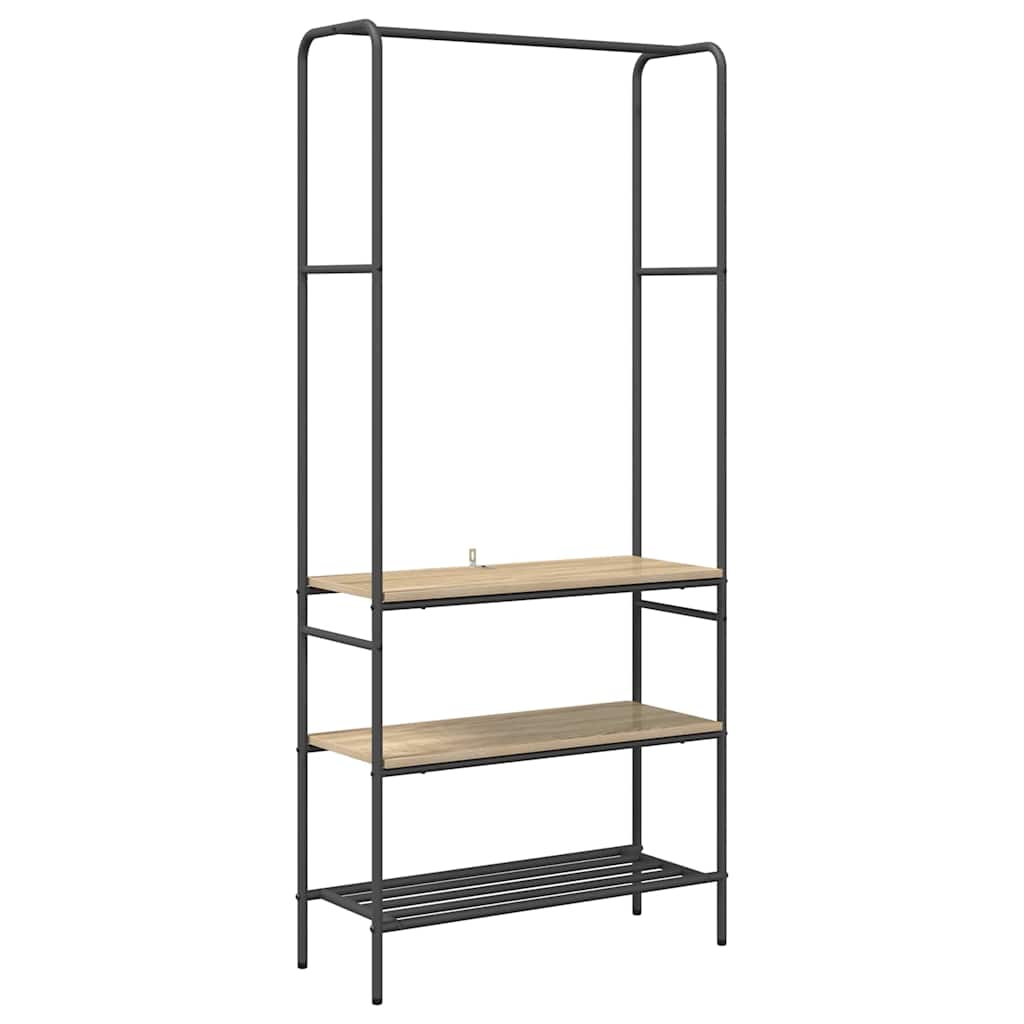 Clothes Rack Sonoma Oak 77 x 30 x 171 cm Engineered Wood