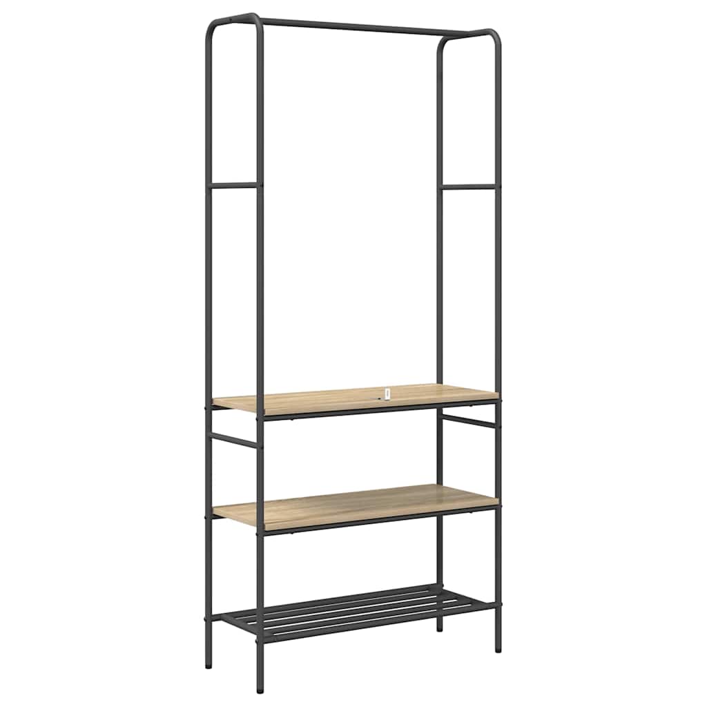 Clothes Rack Sonoma Oak 77 x 30 x 171 cm Engineered Wood
