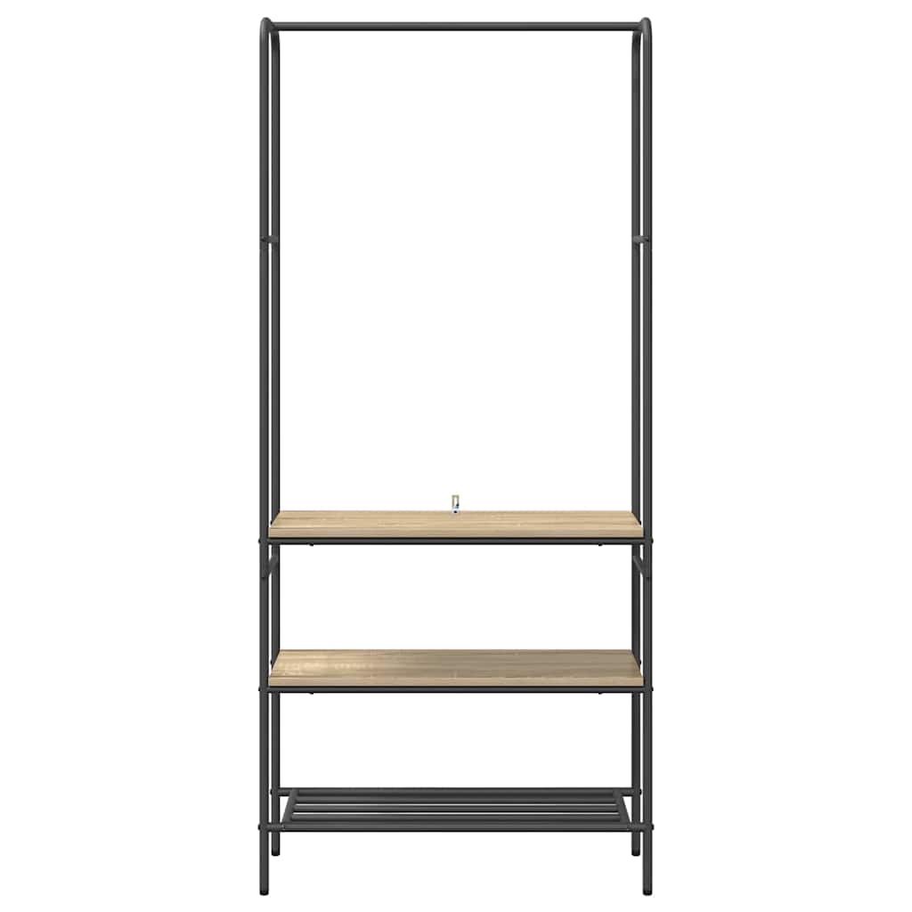 Clothes Rack Sonoma Oak 77 x 30 x 171 cm Engineered Wood