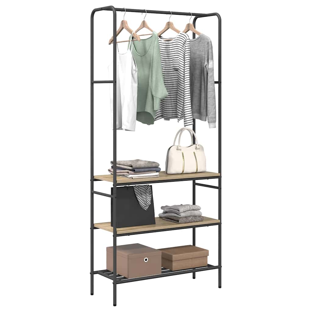 Clothes Rack Sonoma Oak 77 x 30 x 171 cm Engineered Wood