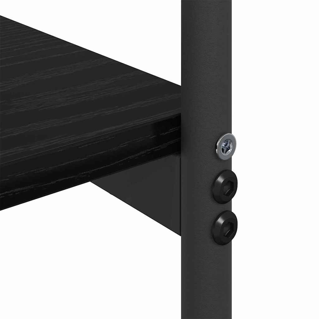 Console Table Black Oak 101 x 35 x 80.5 cm Engineered Wood