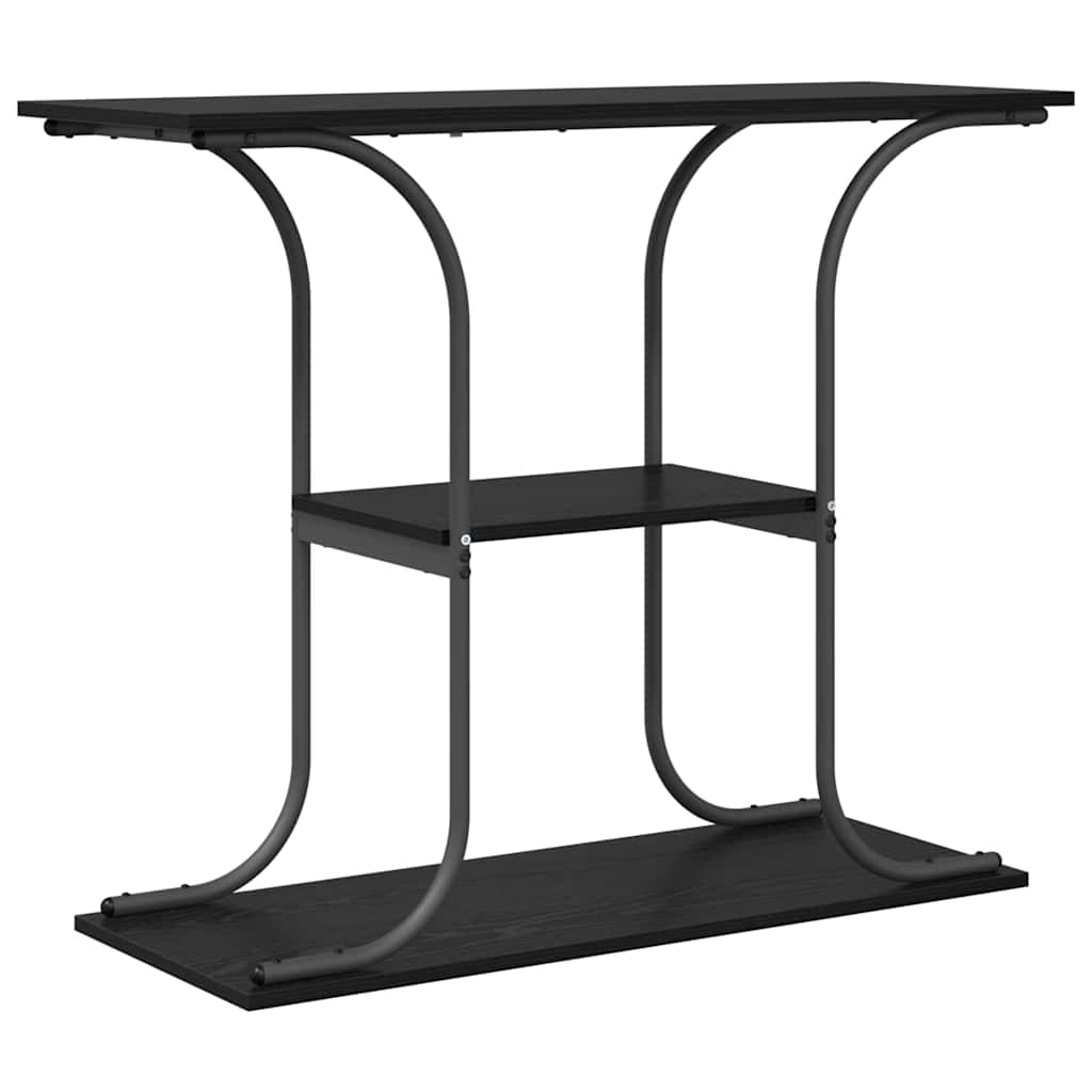 Console Table Black Oak 101 x 35 x 80.5 cm Engineered Wood