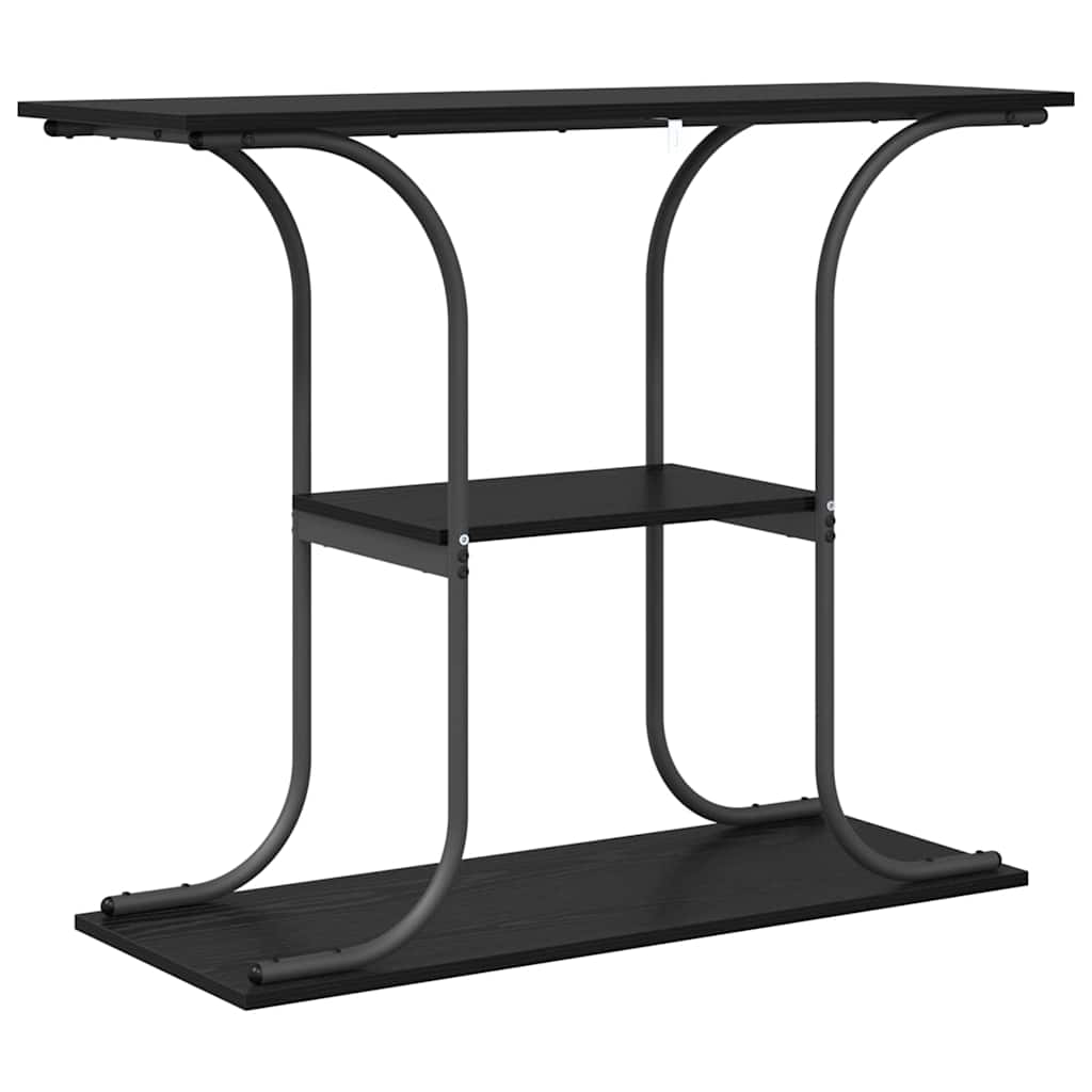 Console Table Black Oak 101 x 35 x 80.5 cm Engineered Wood