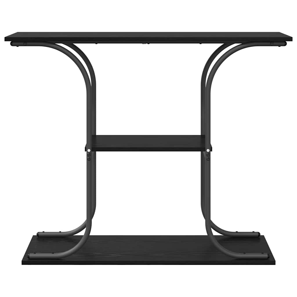 Console Table Black Oak 101 x 35 x 80.5 cm Engineered Wood