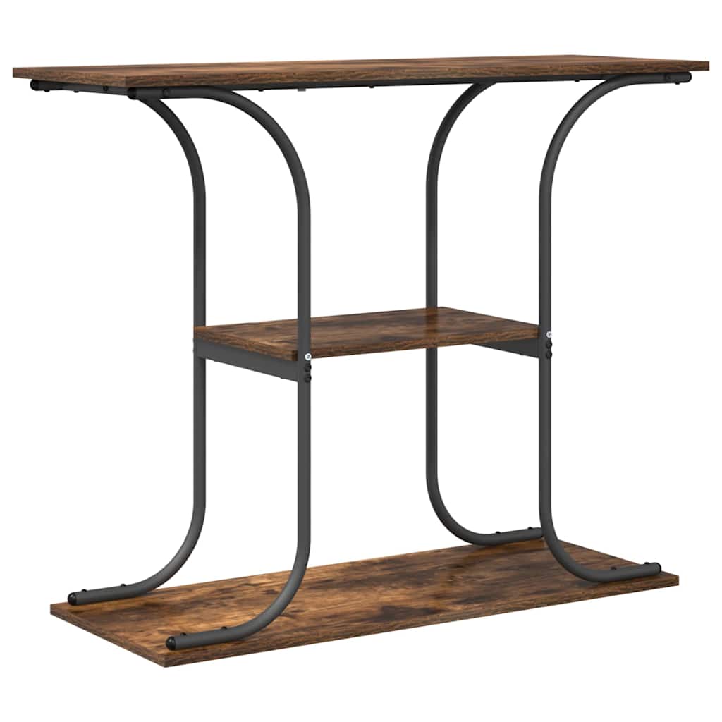 Console Table Smoked Oak 101 x 35 x 80.5 cm Engineered Wood