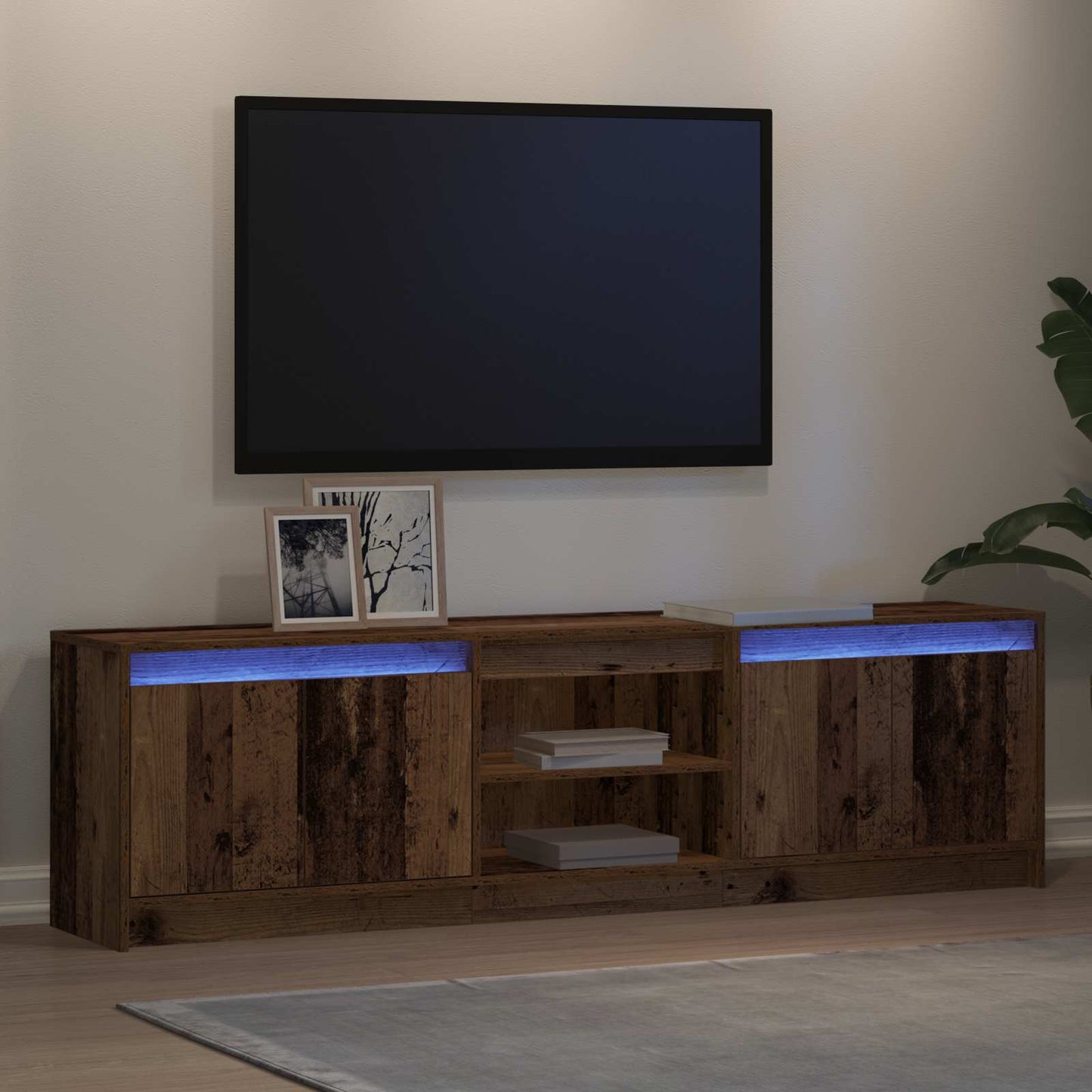 TV Units 2 pcs Brown 180 x 34 x 50 cm Engineered wood