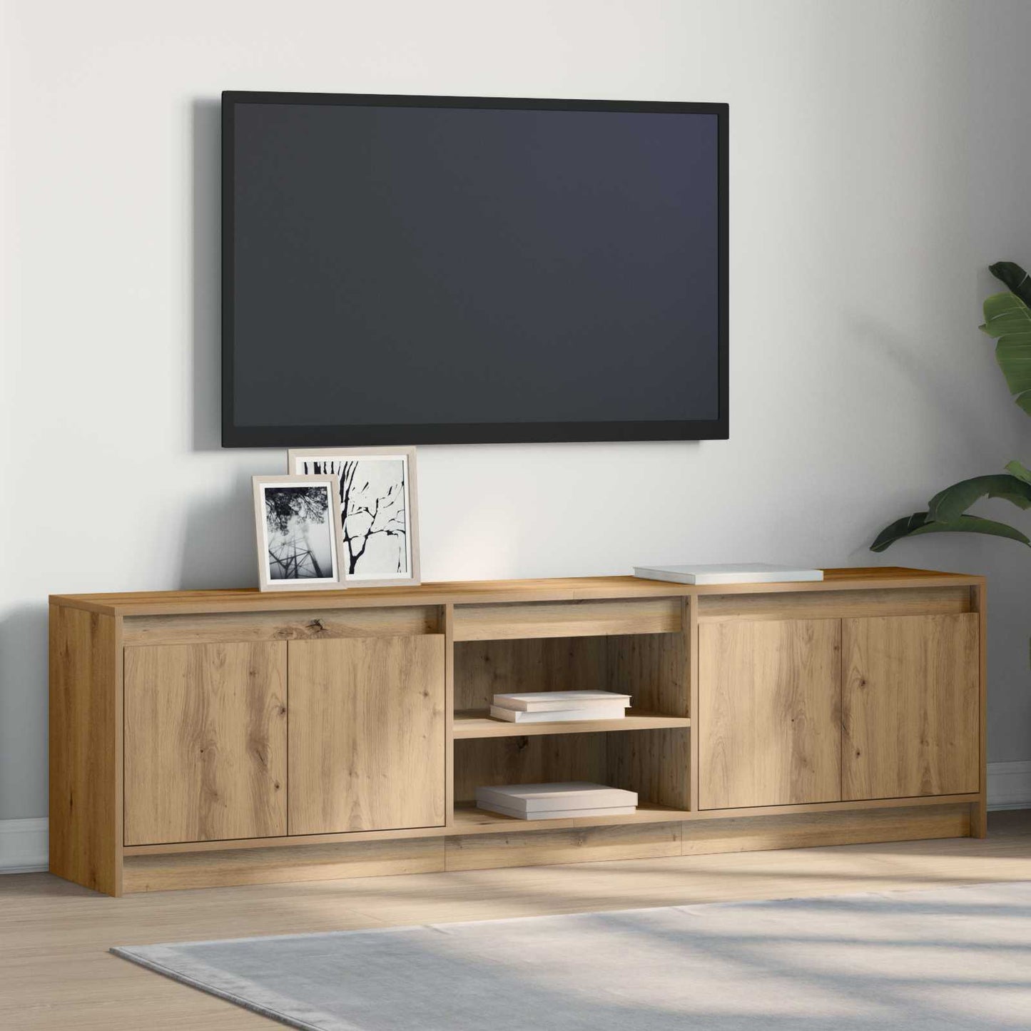 TV Units 2 pcs Brown 180 x 34 x 50 cm Engineered wood