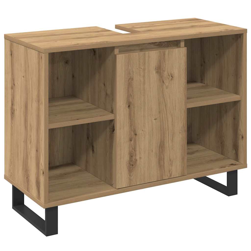 Bathroom Furniture Set 3 pcs Brown Engineered Wood