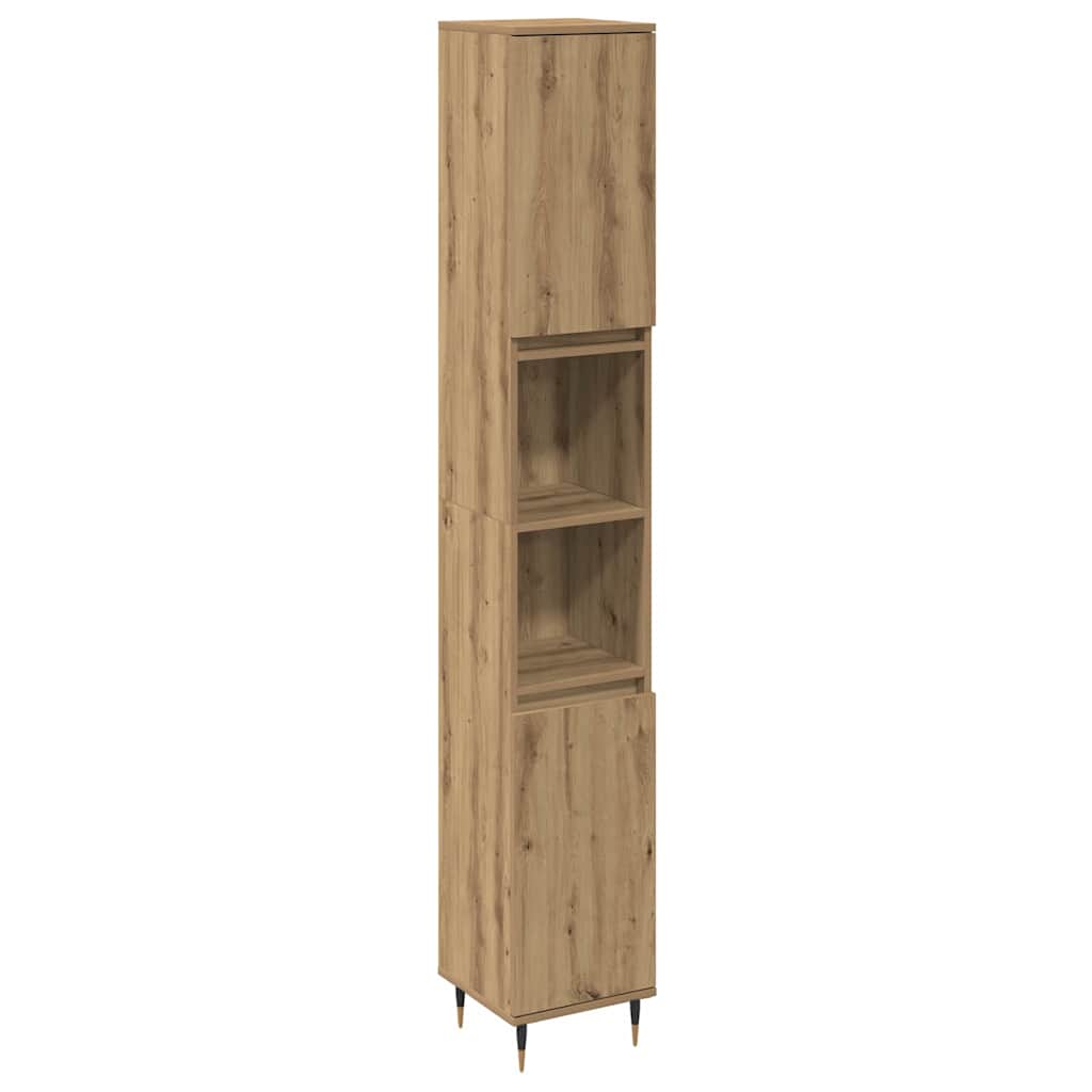 Bathroom Furniture Set 3 pcs Artisan Oak Engineered Wood
