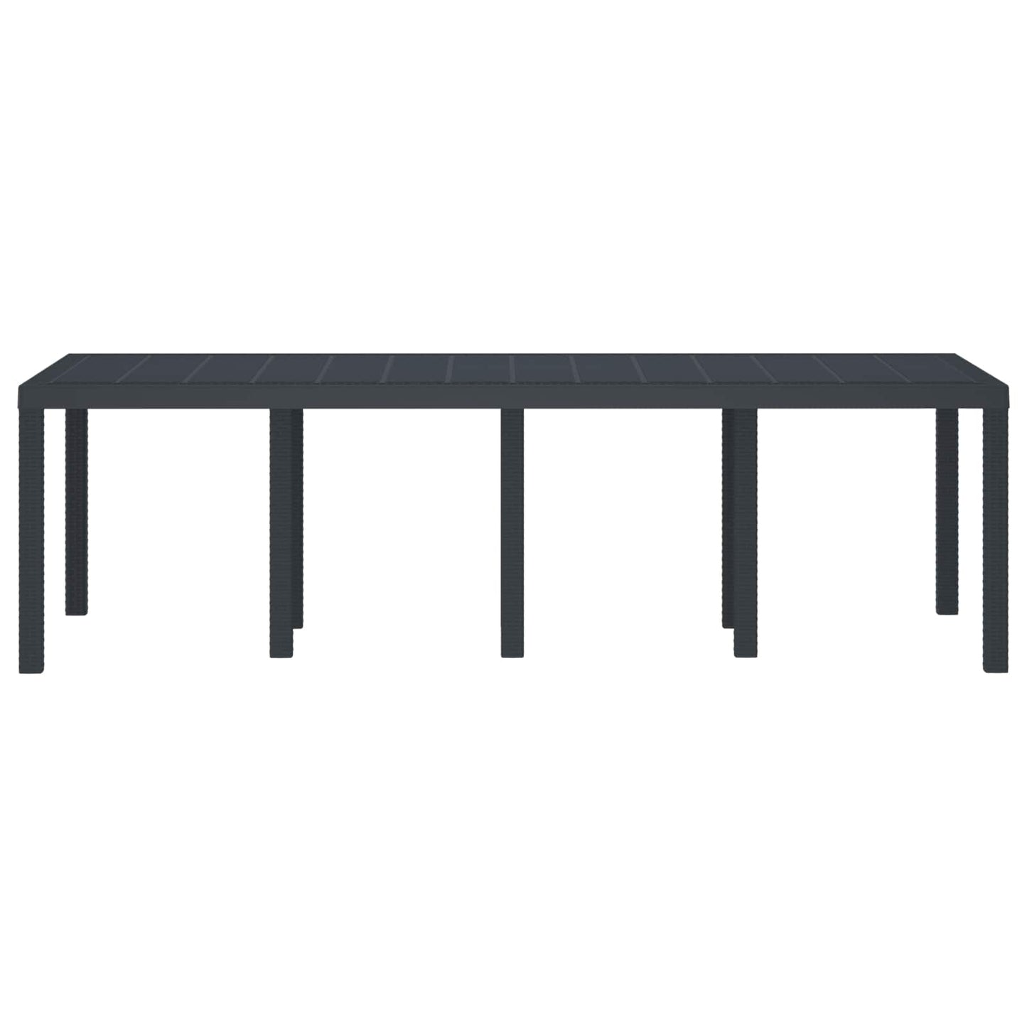 Garden Table Anthracite 250 x 100 x 73 cm Poly Rattan
