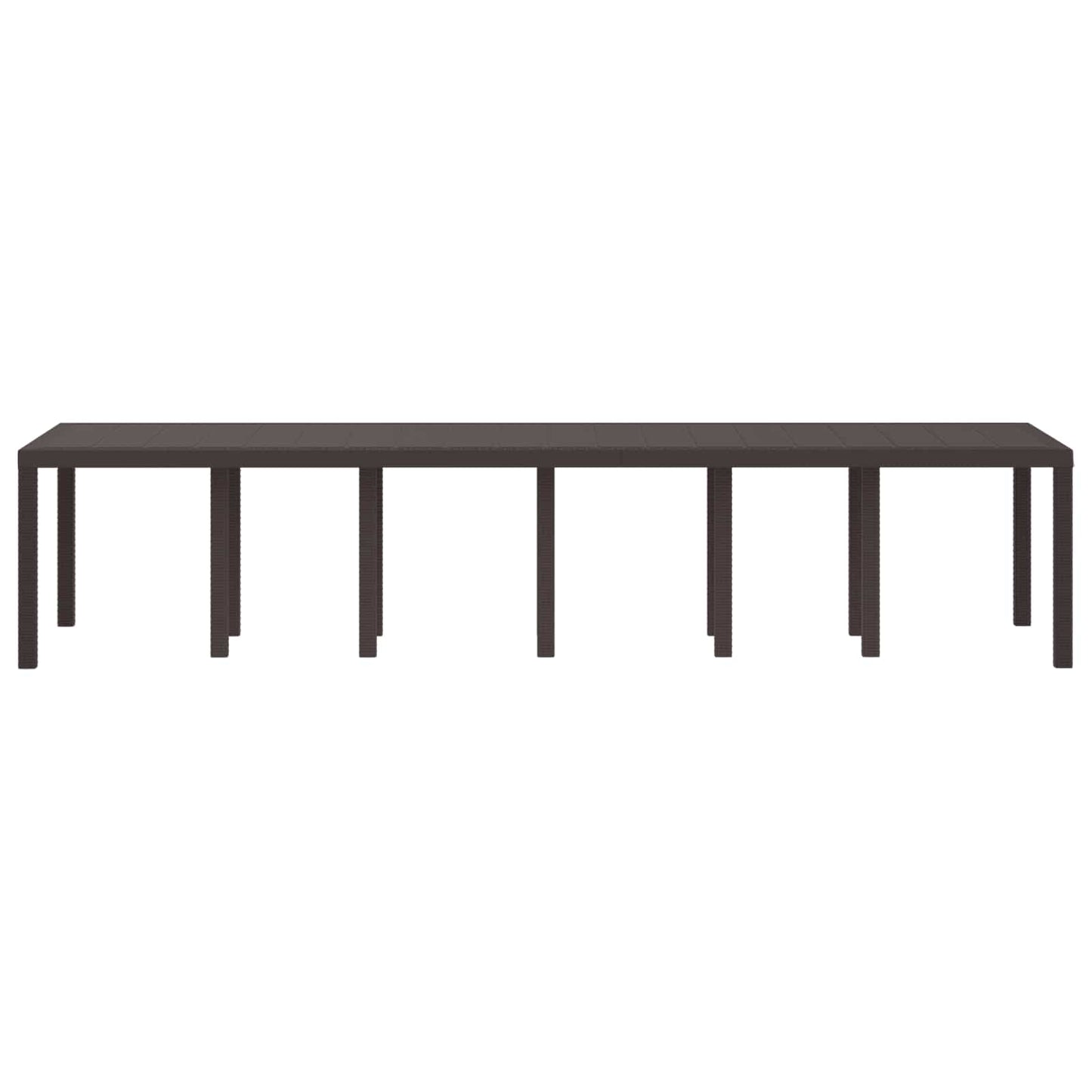 Garden Table Brown 350 x 100 x 74 cm Poly Rattan
