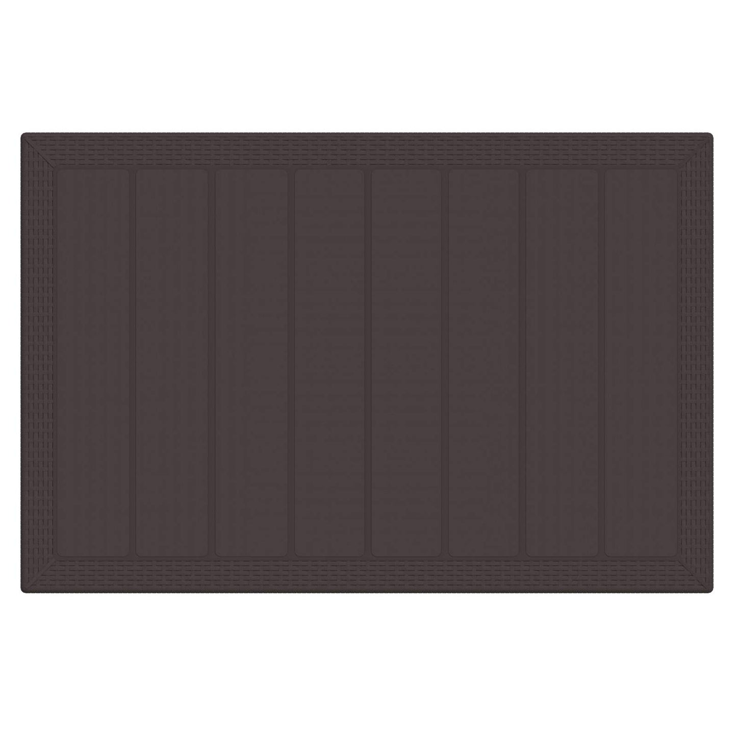 Garden Dining Set 7 pcs Brown Polt rattan