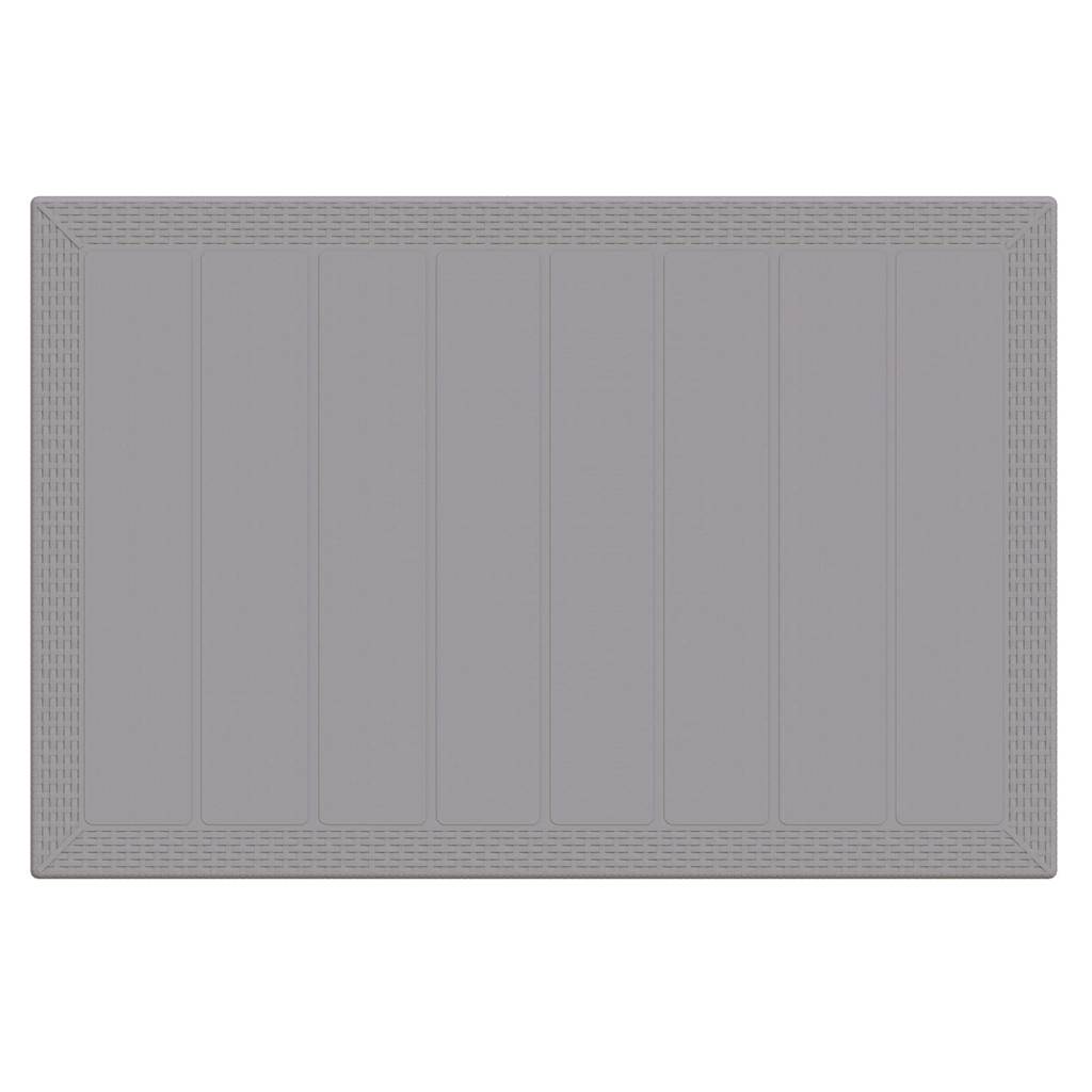 Garden Dining Set 7 pcs Light Grey Polt rattan
