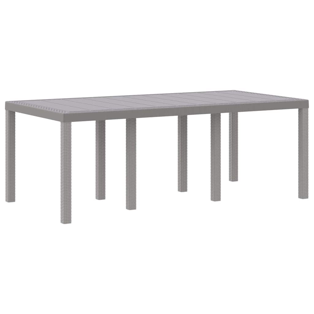 Garden Dining Set 9 pcs Light Grey Polypropylene