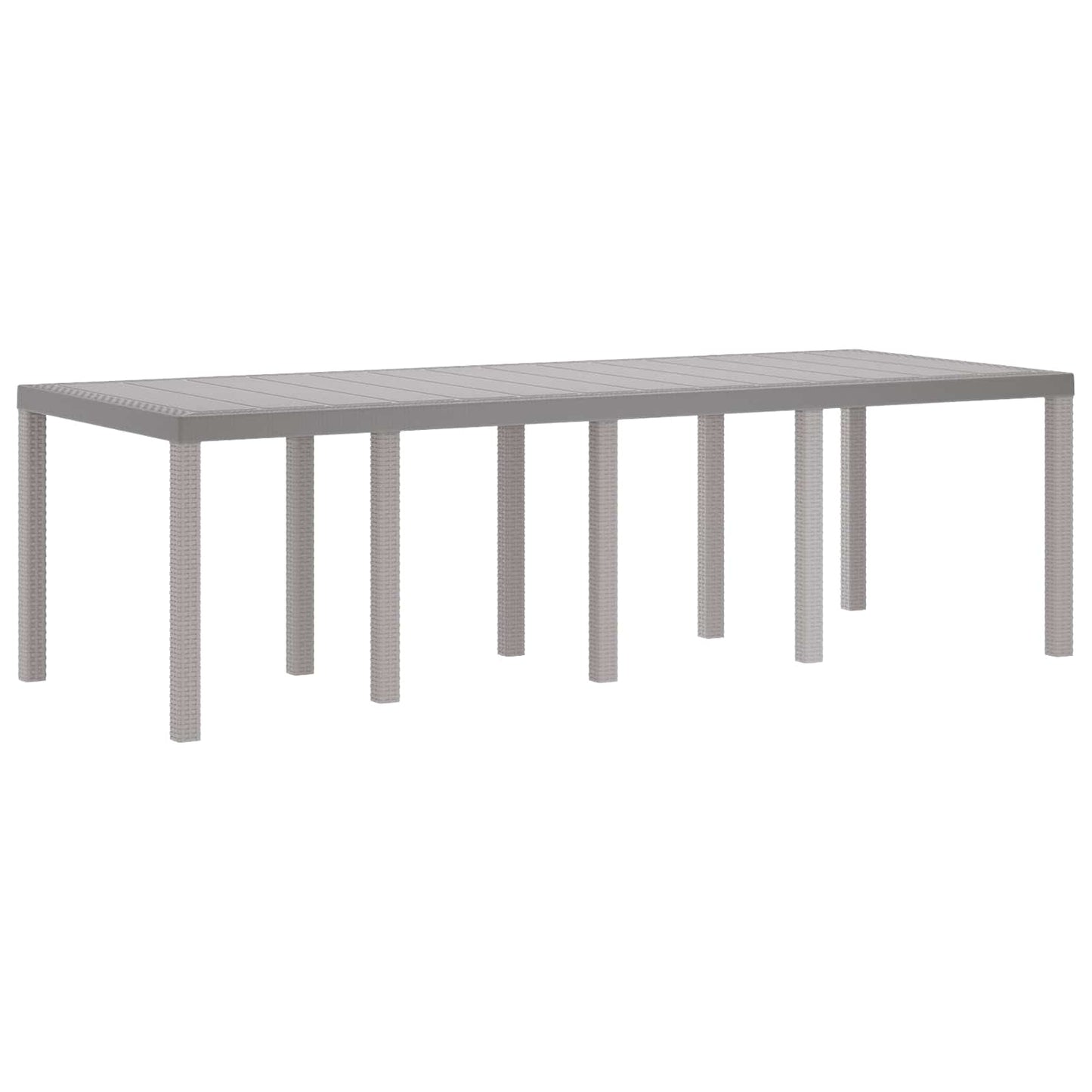 Garden Dining Set 11 pcs Light Grey Polypropylene