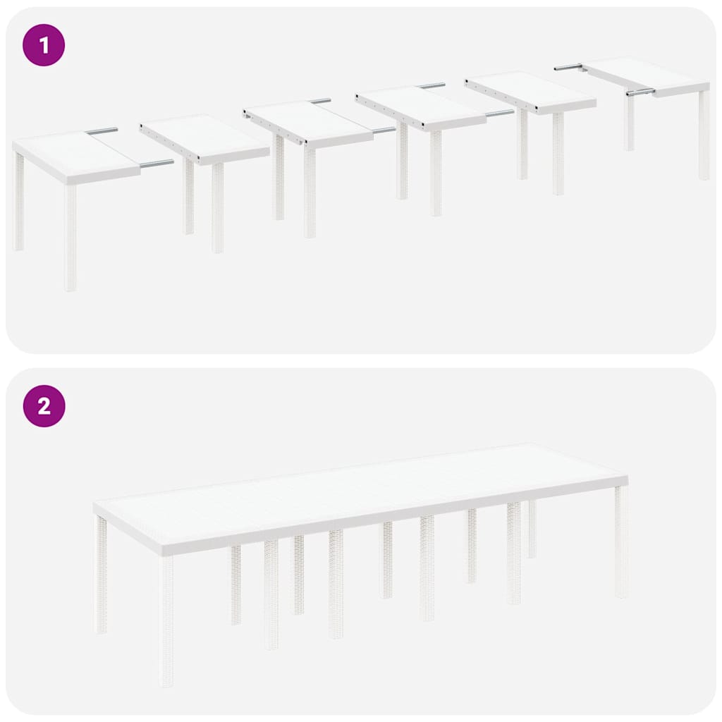 Garden Dining Set 13 pcs White and Light grey