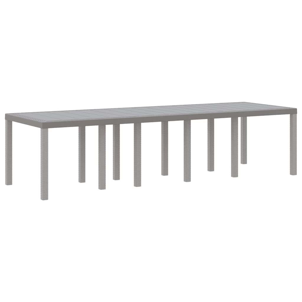 Garden Dining Set 13 pcs Light grey Poly rattan