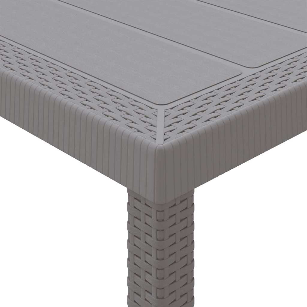 Garden Dining Set 15 pcs Light Grey Polt rattan