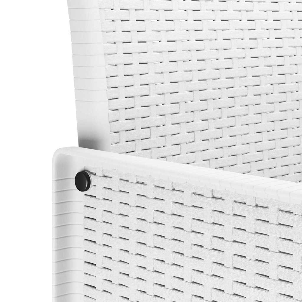 Garden Dining Set 5 pcs White Polt rattan