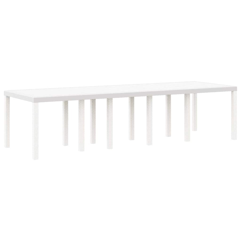 Garden Dining Set 11 pcs White and Taupe Synthetic rattan