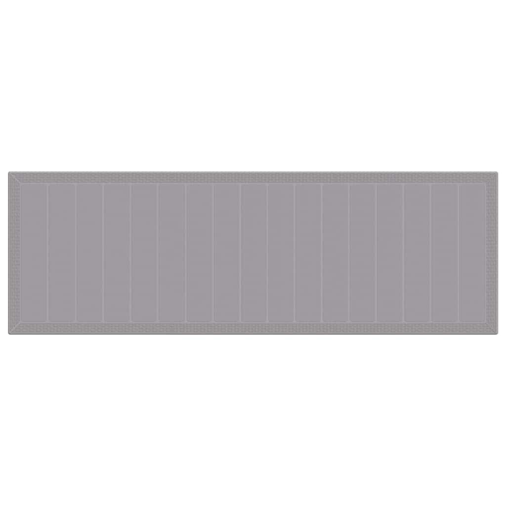 Garden Dining Set 11 pcs Light grey Poly rattan