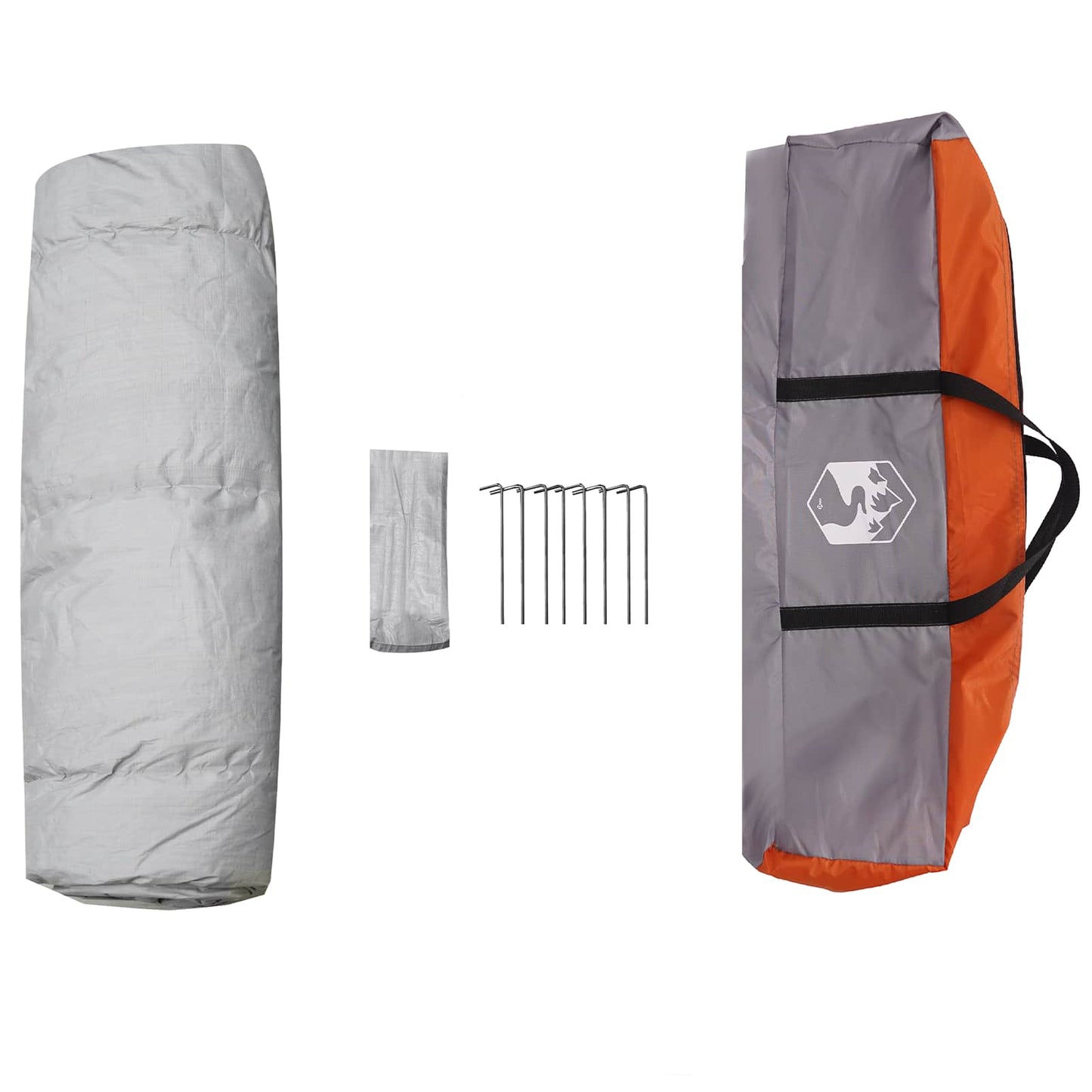 Instant Tent 2-Person Quick-Release with Roof Grey and Orange