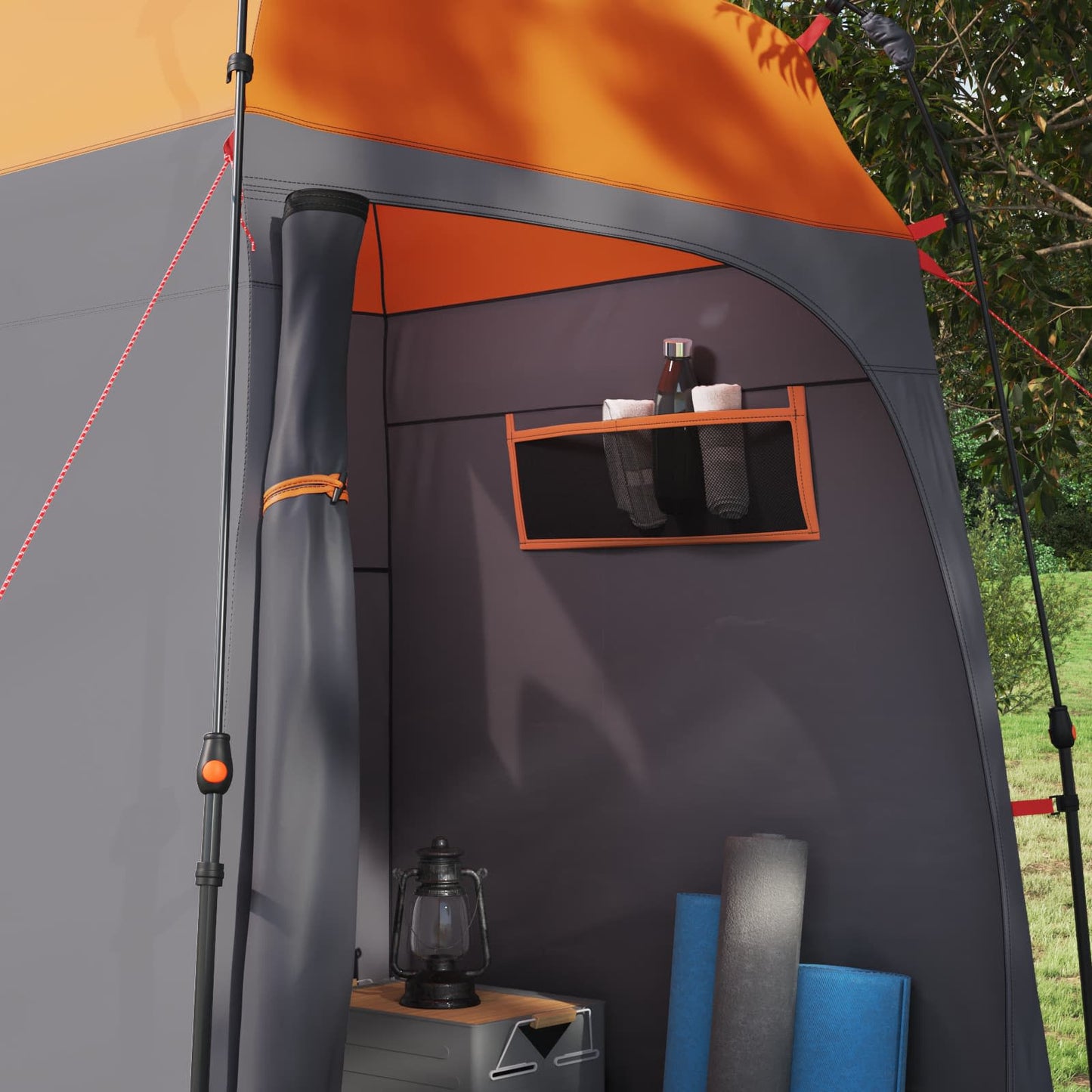 Instant Tent 2-Person Quick-Release with Roof Grey and Orange