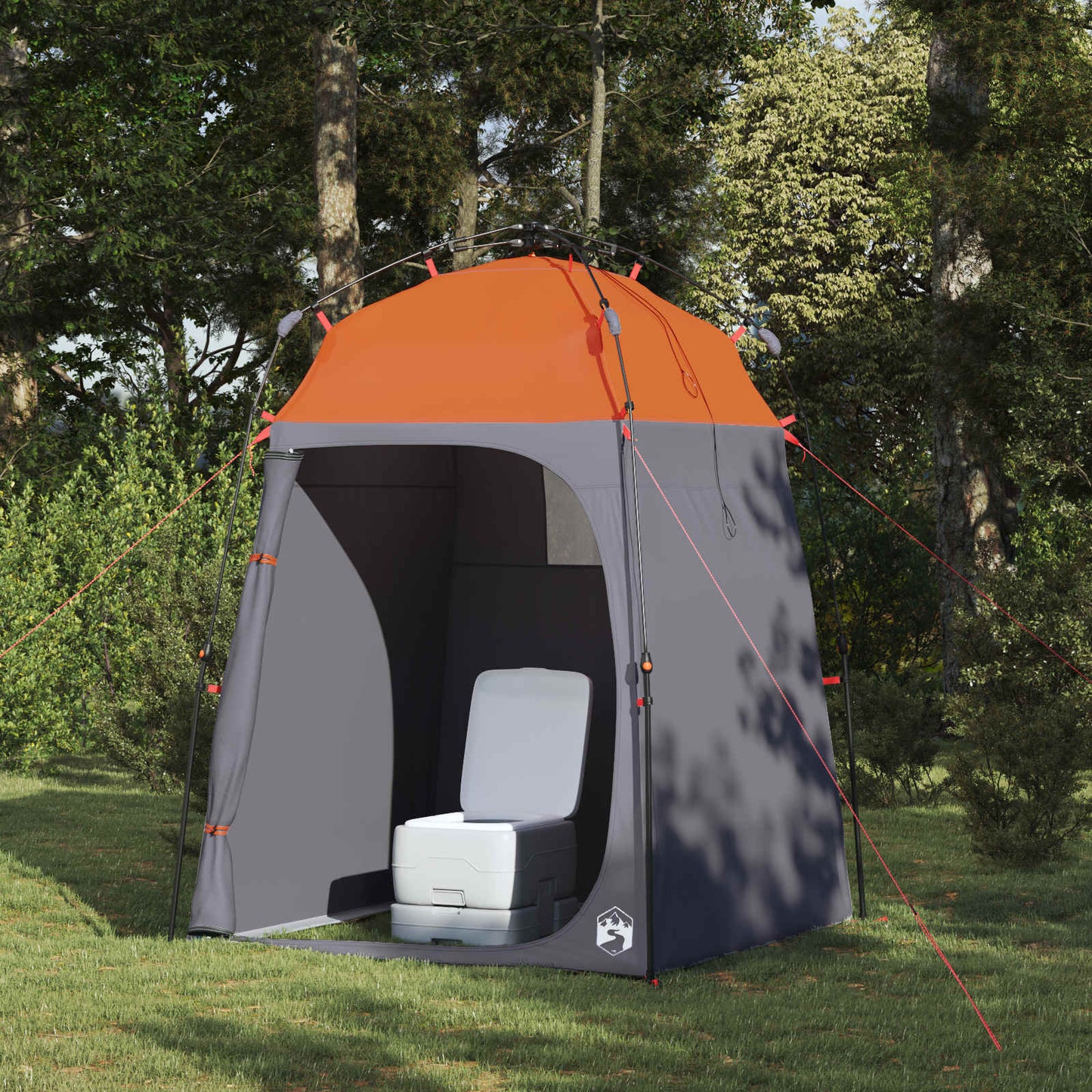 Instant Tent 2-Person Quick-Release with Roof Grey and Orange