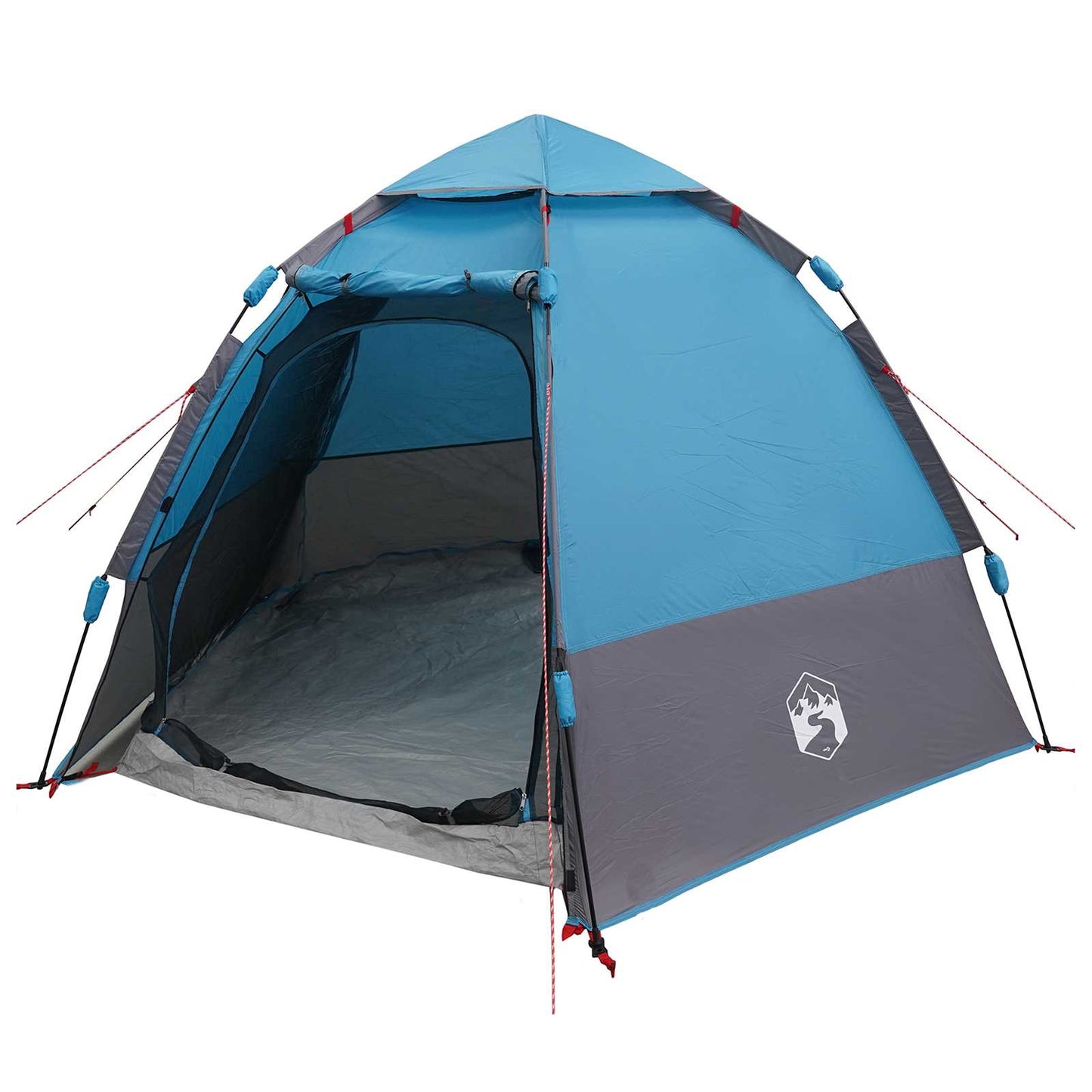 Instant Tent with Rainfly 4-Person Quick-Release with Roof Blue
