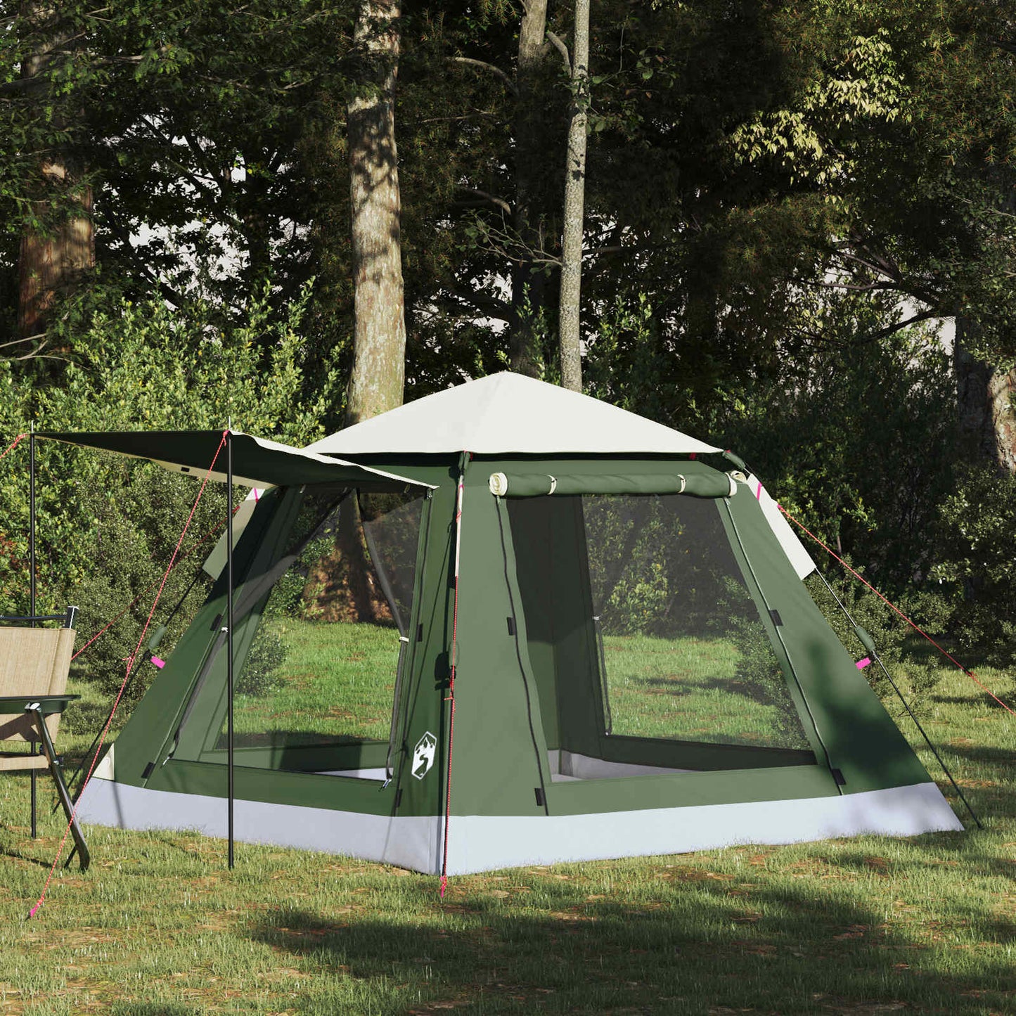 Instant Tent with Rainfly 3-Person Quick-Release Green