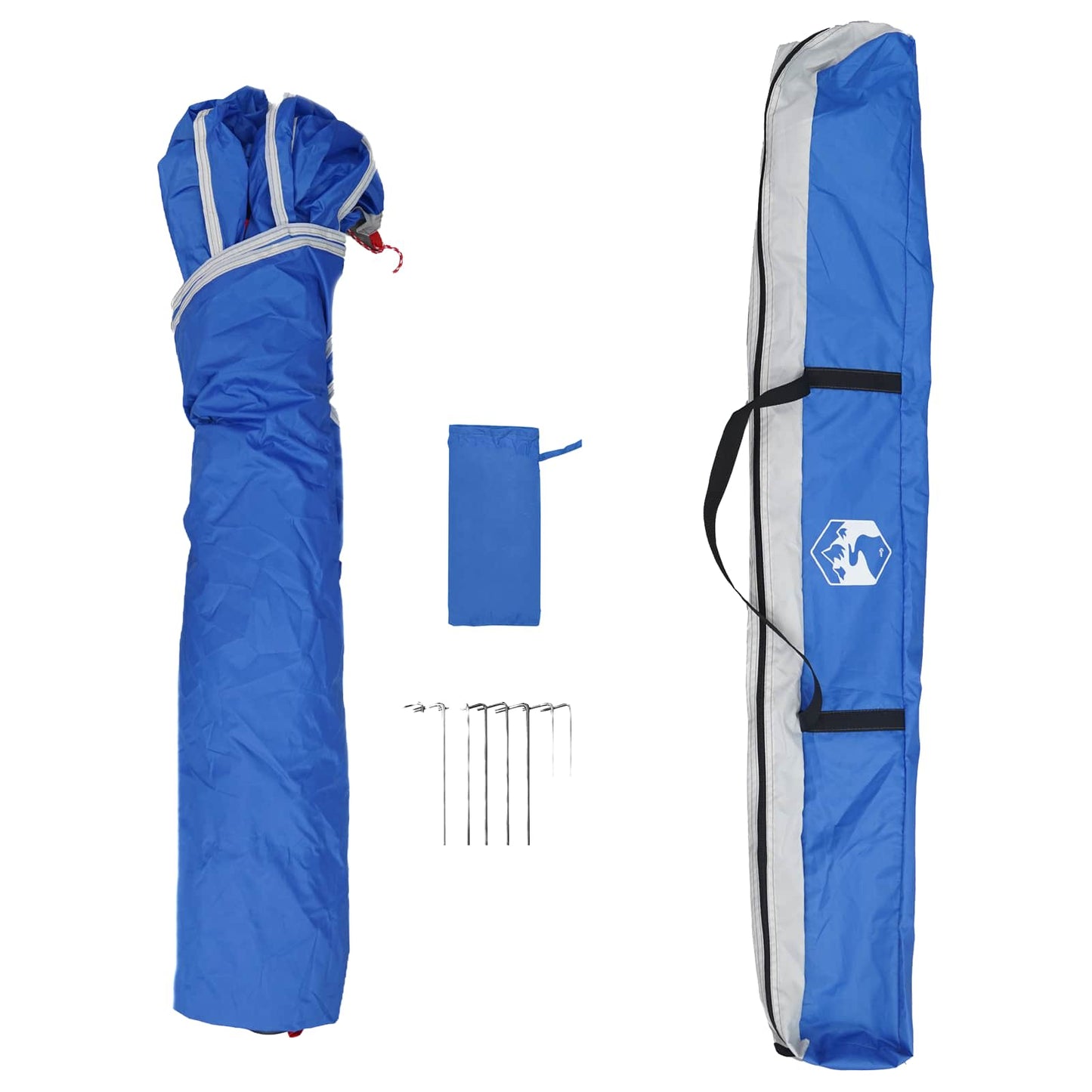 Instant Tent 4-Person Quick-Release Azure Blue 185T Polyester