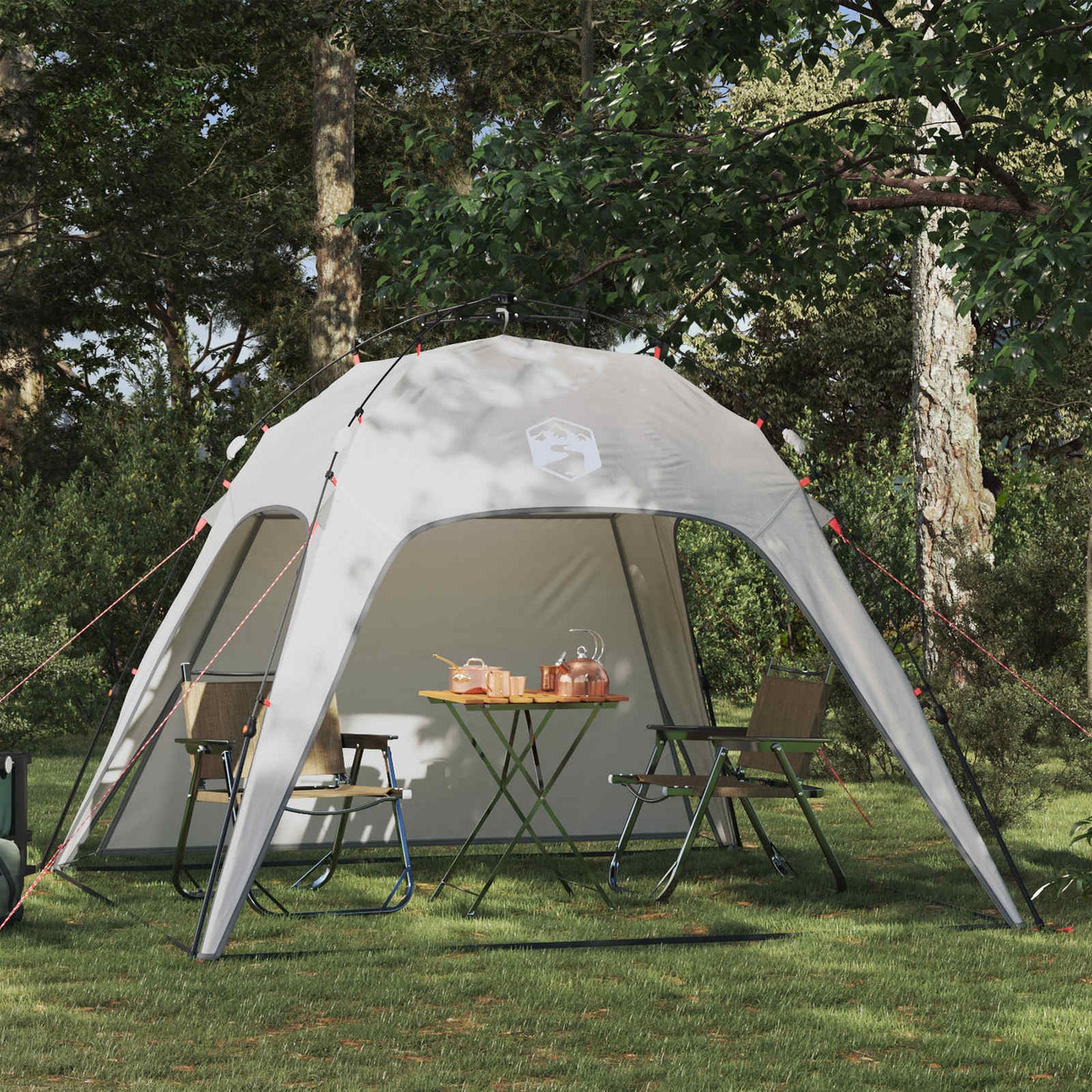 Instant Tent 4-Person Quick-Release Grey 260 x 260 x 197 cm