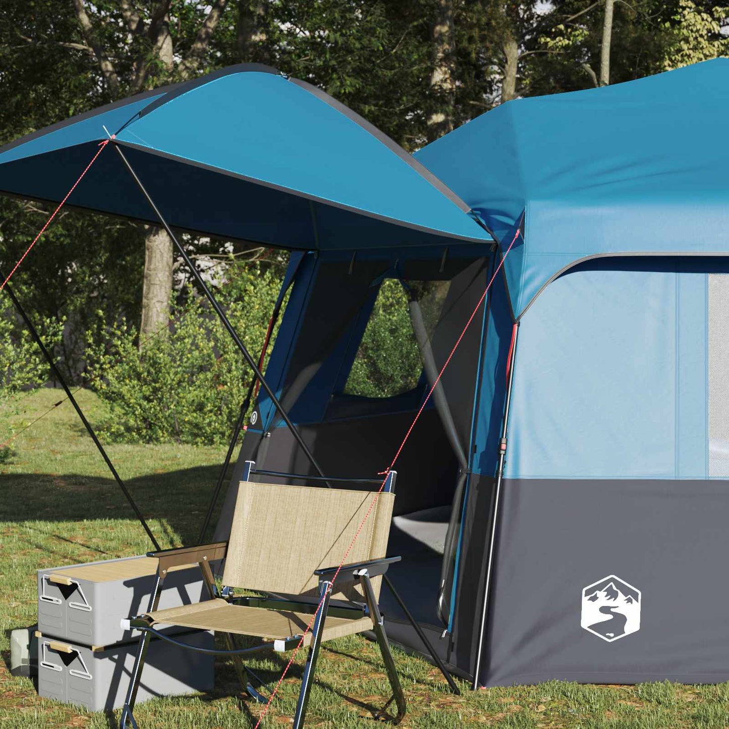 Instant Tent with Rainfly 12-Person Quick-Release Blue