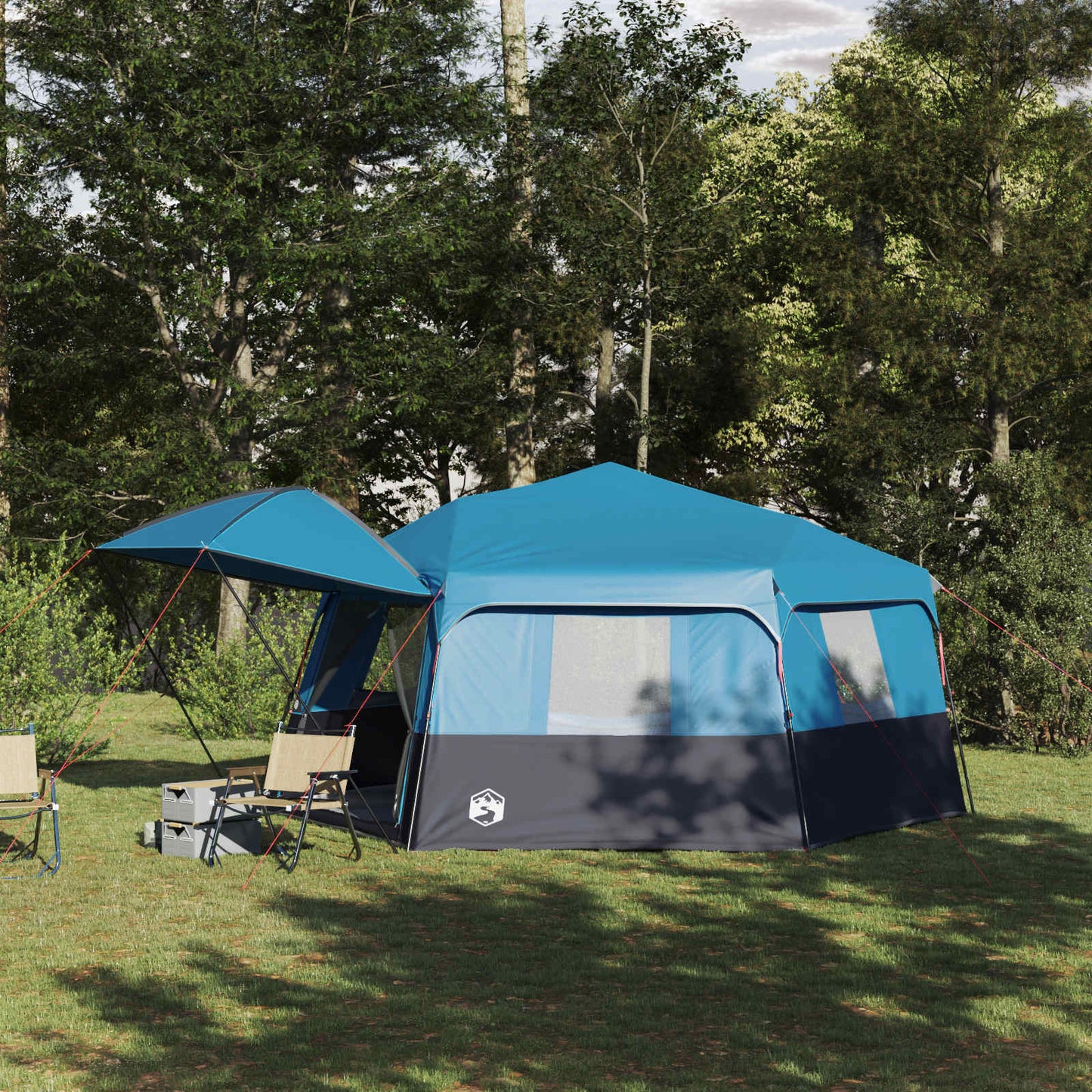 Instant Tent with Rainfly 12-Person Quick-Release Blue