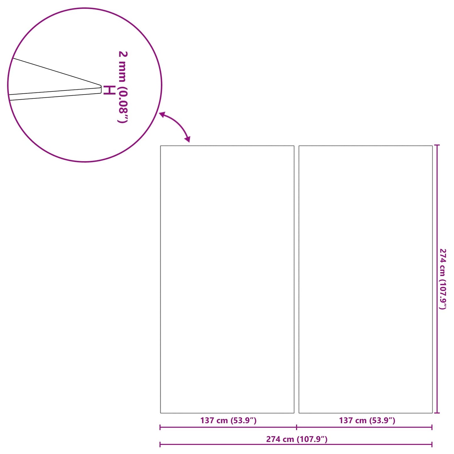 Pool Ground Sheet 1 274 x 274 x 0.1 cm Square Non-woven Fabric
