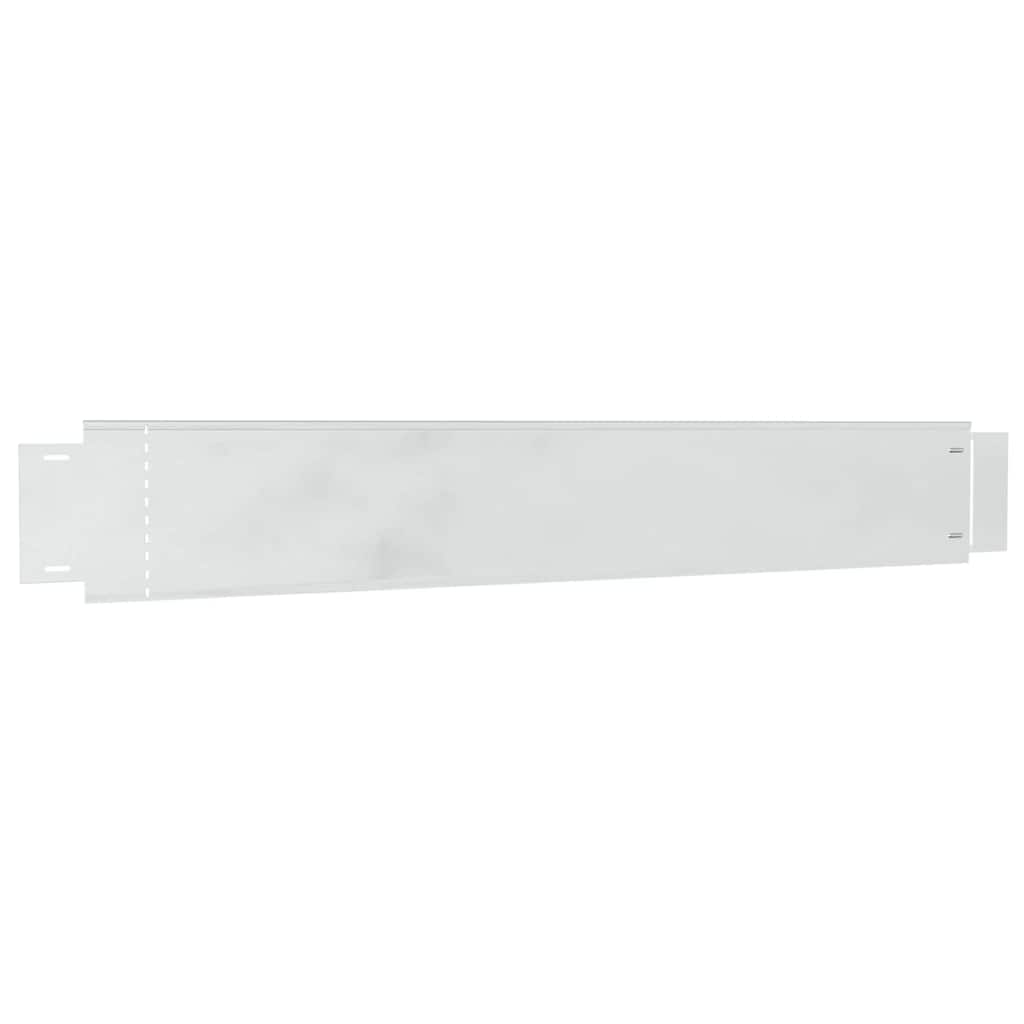 Lawn Fence Galvanized Color 100 x 14 x 0.07 cm Galvanized Steel