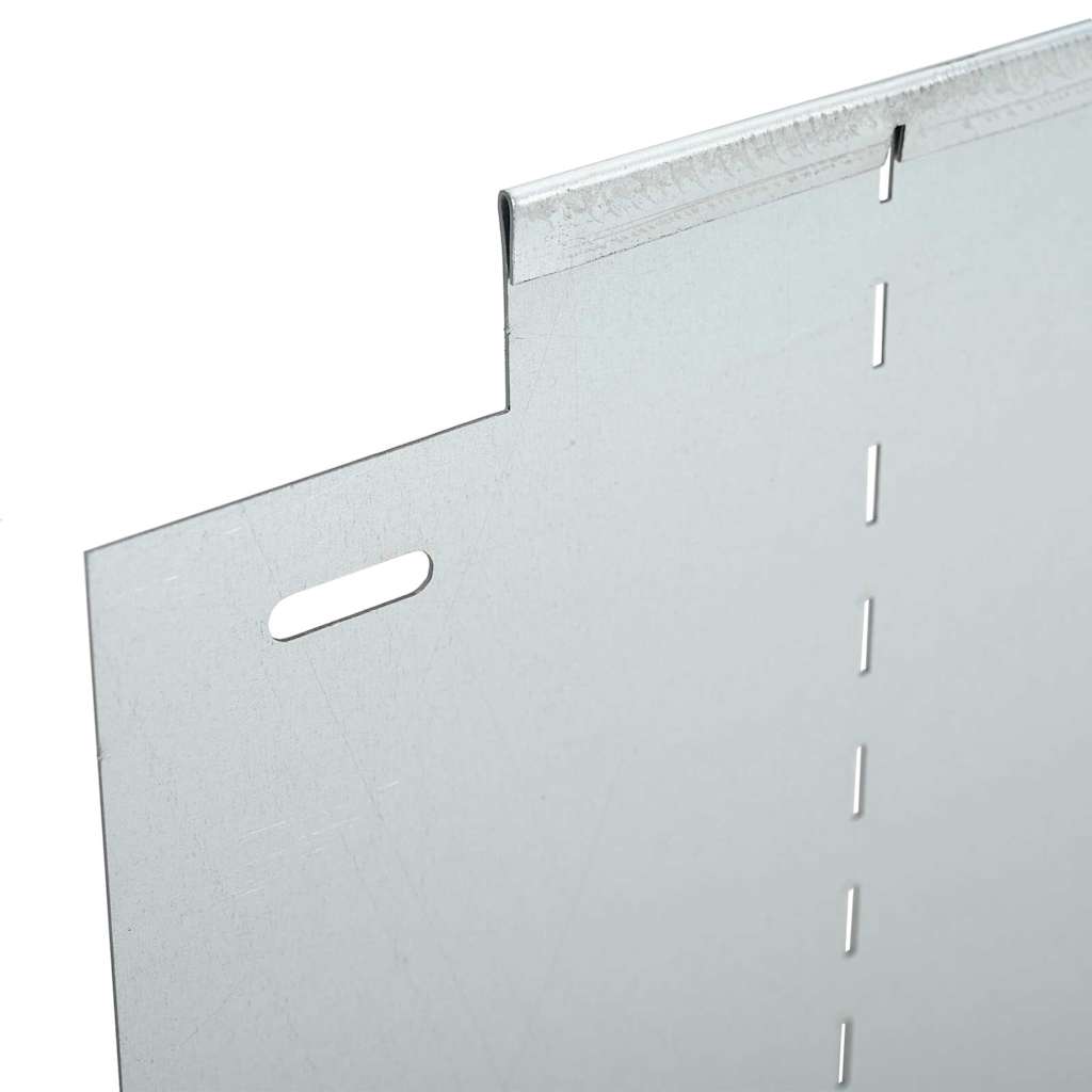 vidaXL Lawn Edgings 10 pcs Silver 100 x 25 cm Galvanised steel