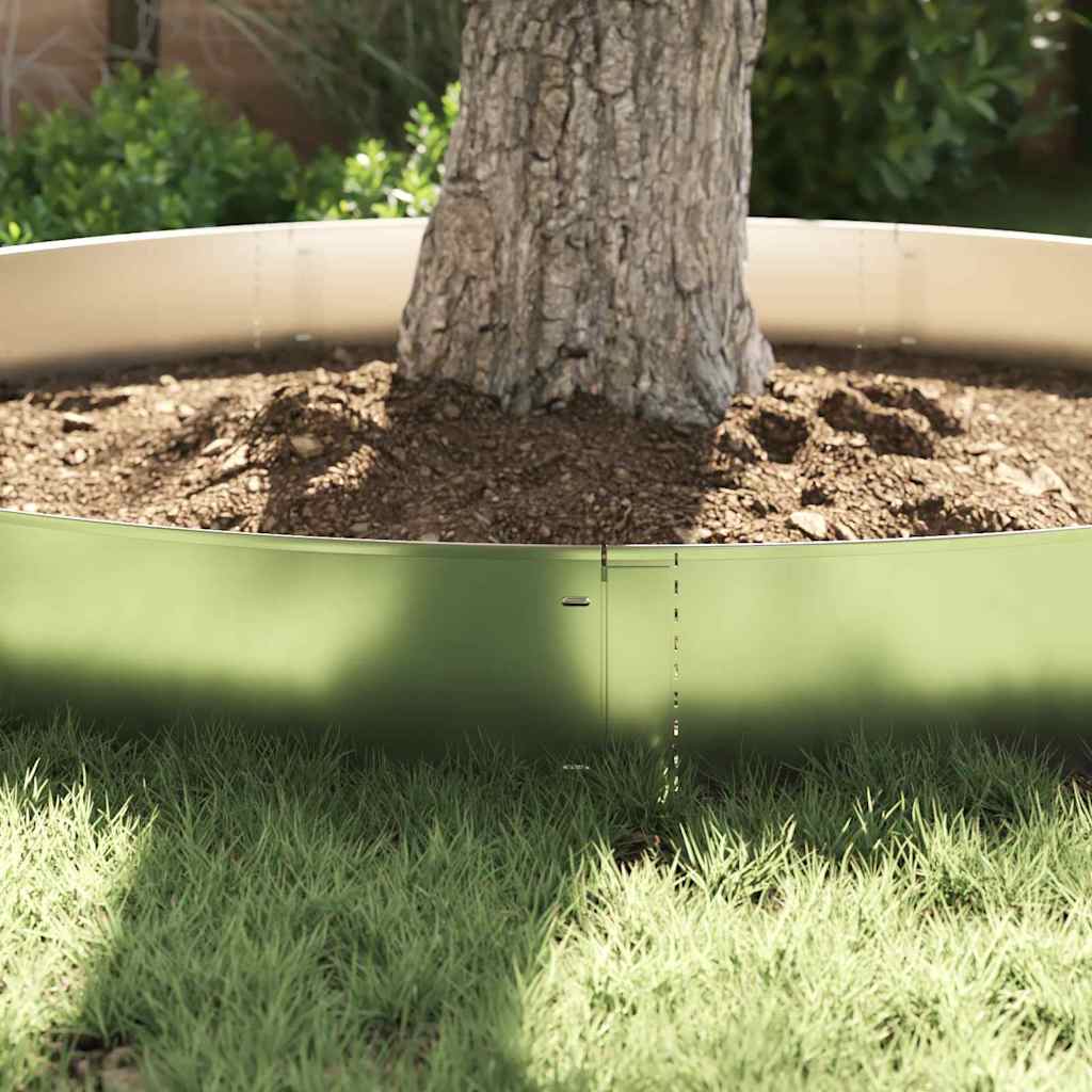 vidaXL Lawn Edgings 10 pcs Silver 100 x 25 cm Galvanised steel