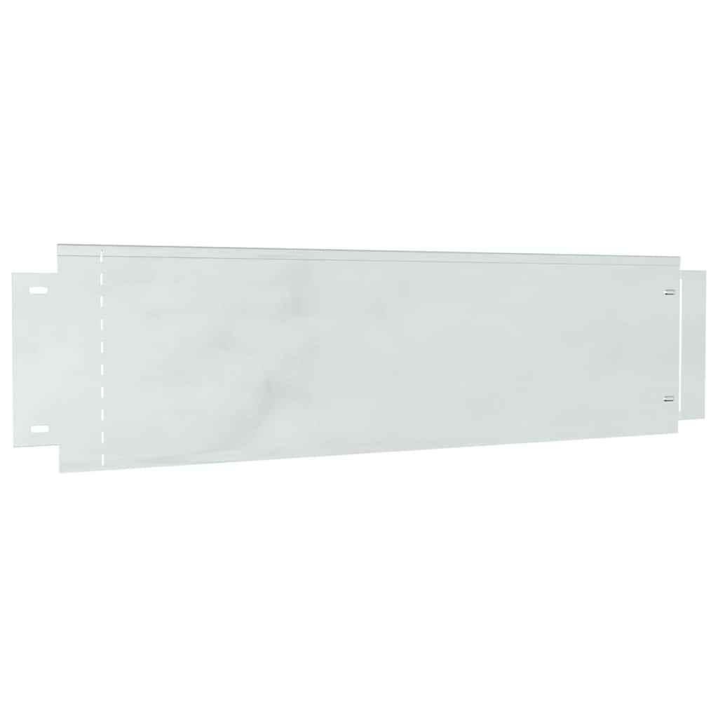 vidaXL Lawn Edgings 10 pcs Silver 100 x 25 cm Galvanised steel