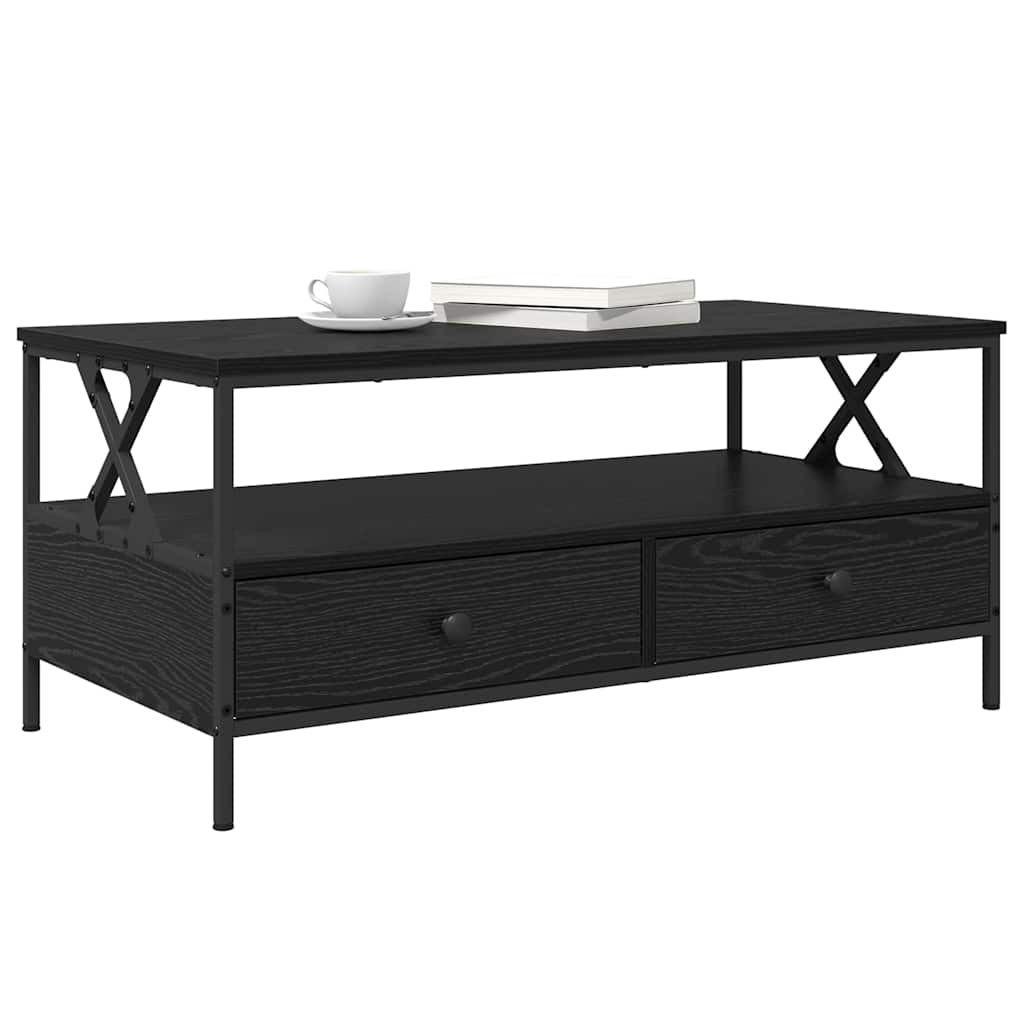 Coffee Table Black oak 100 x 51 x 45 cm Engineered wood
