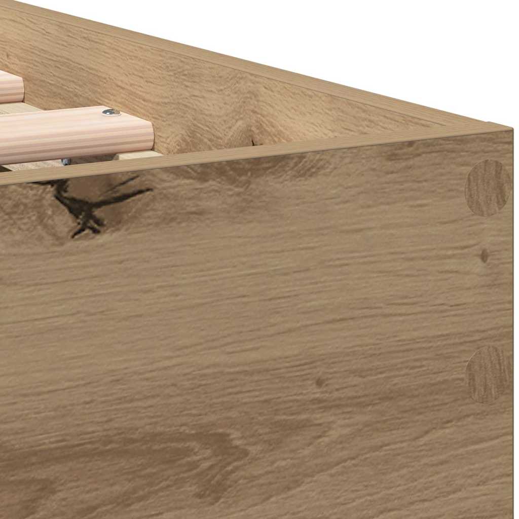 Bed Frame Artisan Oak 193 x 95 x 88 cm Engineered Wood