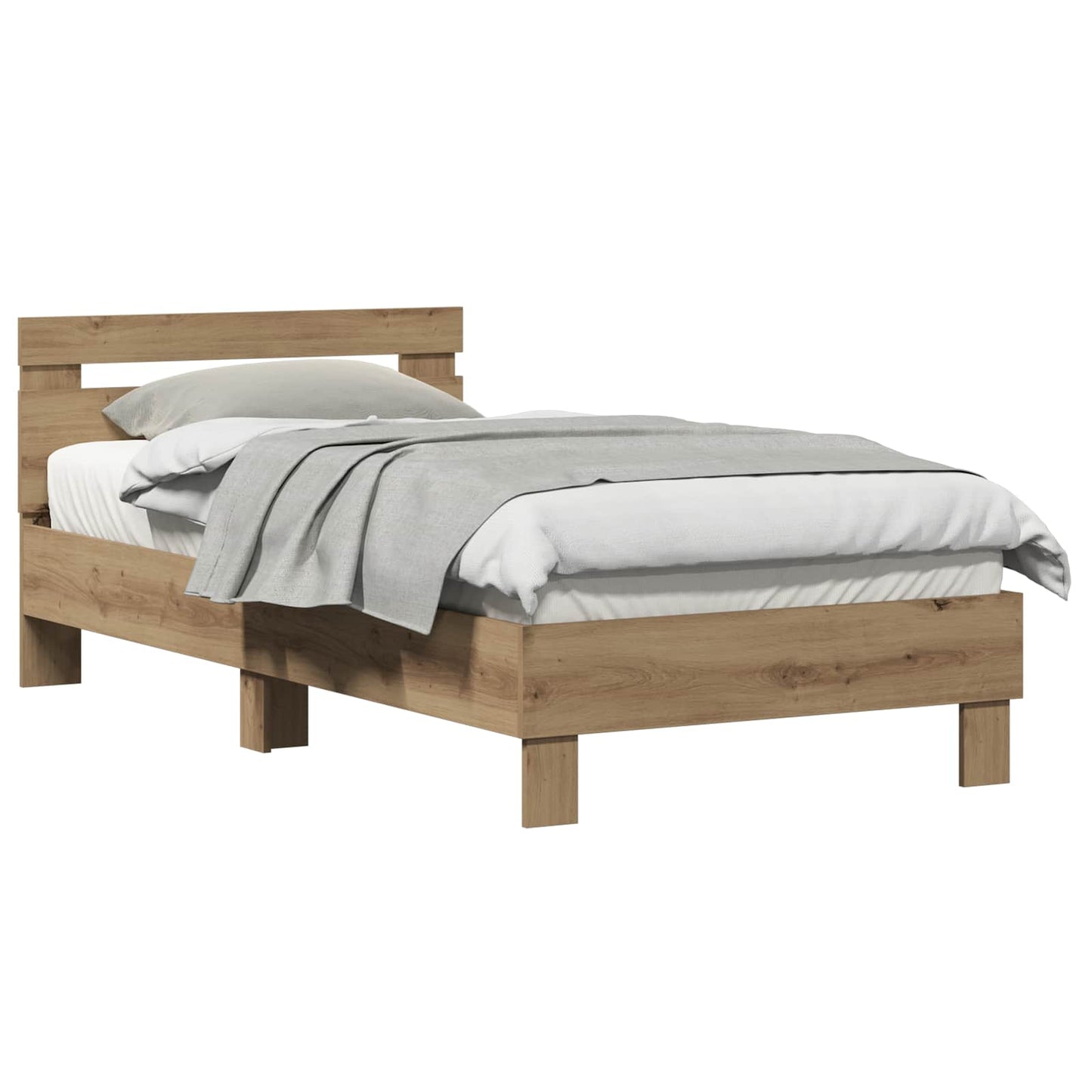 Bed Frame Artisan Oak 193 x 95 x 88 cm Engineered Wood