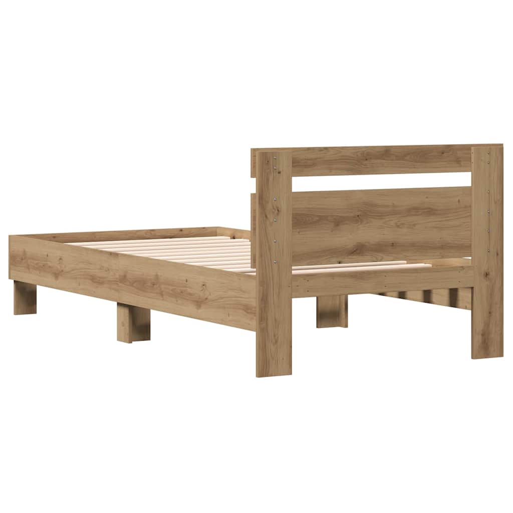 Bed Frame Artisan Oak 193 x 95 x 88 cm Engineered Wood