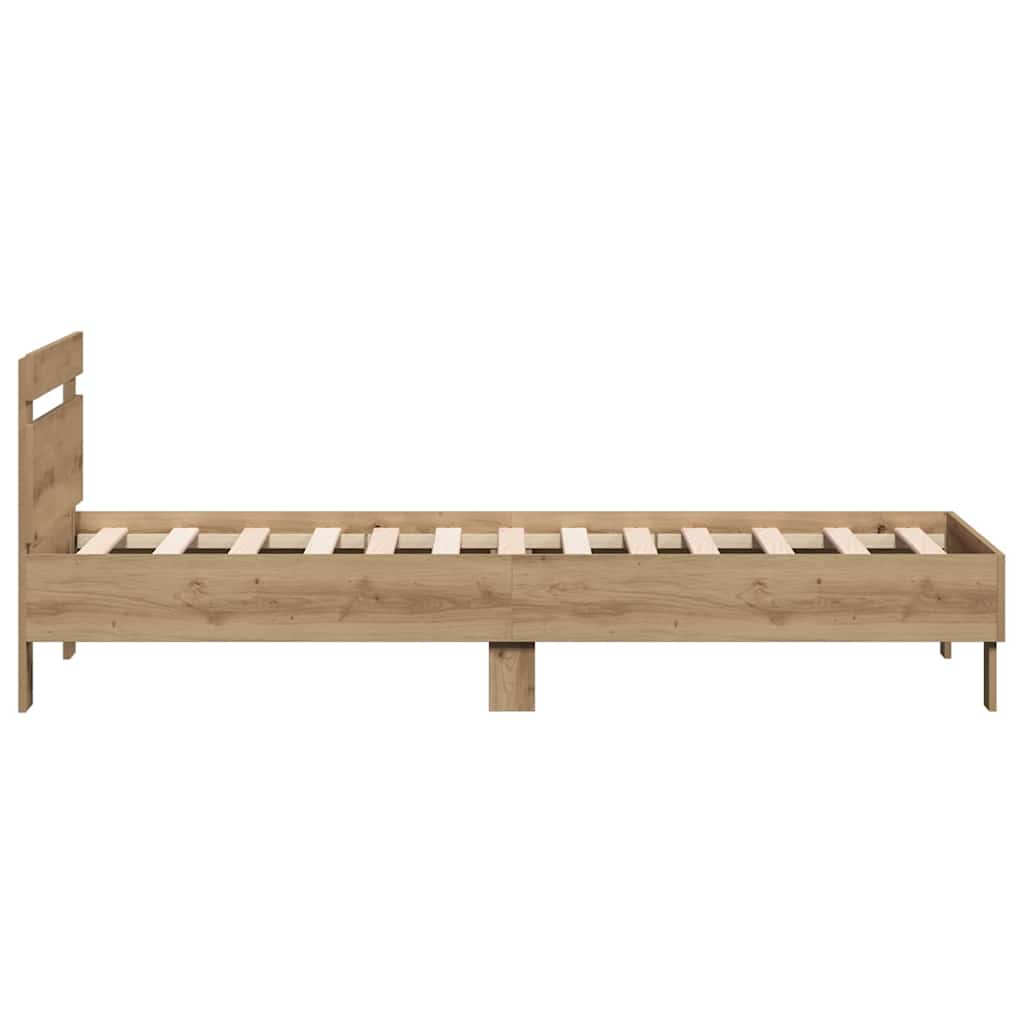 Bed Frame Artisan Oak 193 x 95 x 88 cm Engineered Wood