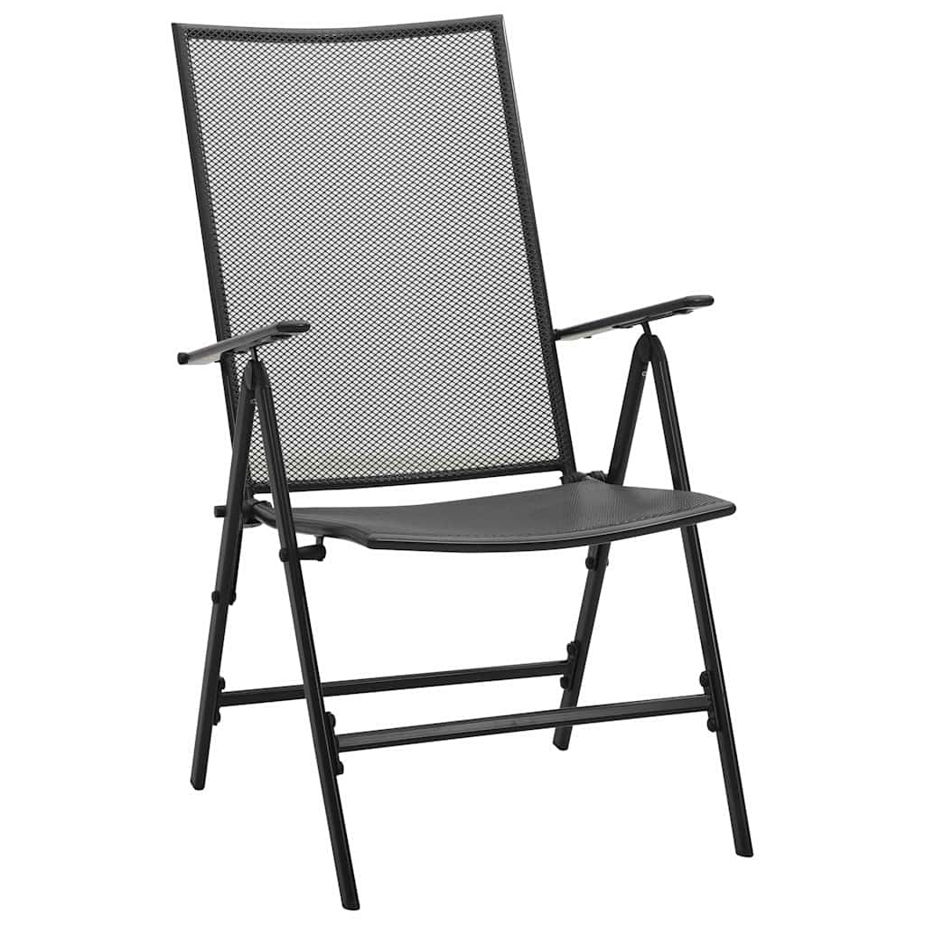 Garden Dining Set 7 pcs Anthracite Powder-coated Steel