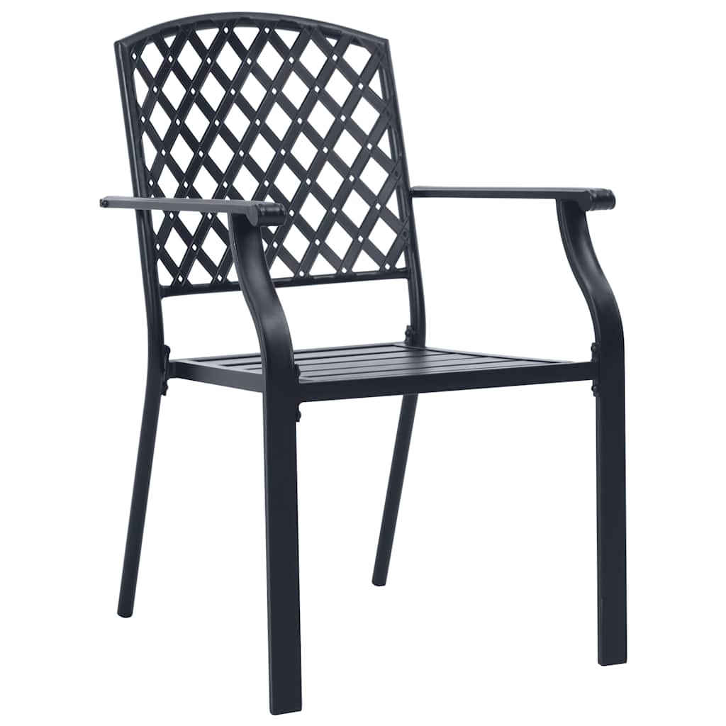 Garden Dining Set 7 pcs Anthracite Powder-coated Steel