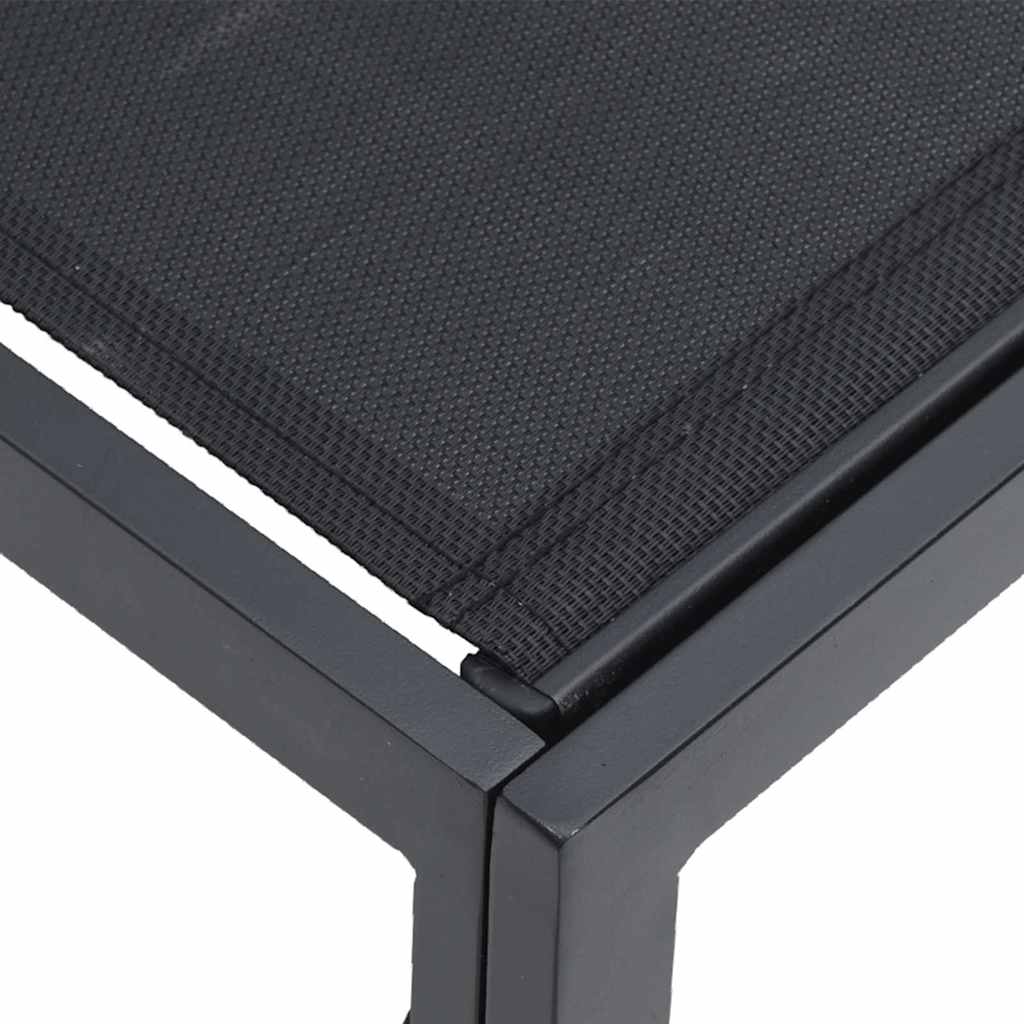 Garden Sofa Set with Cushion 13 pcs Black Aluminium